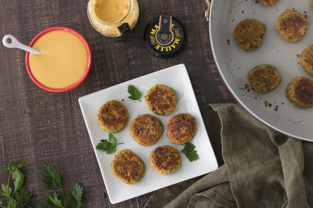 Dijon Chickpea Fritters