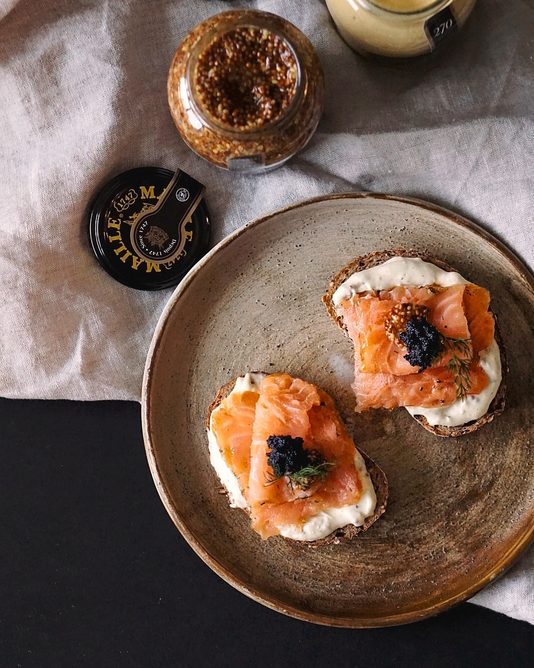 Smoked Salmon &amp; Caviar Crostini