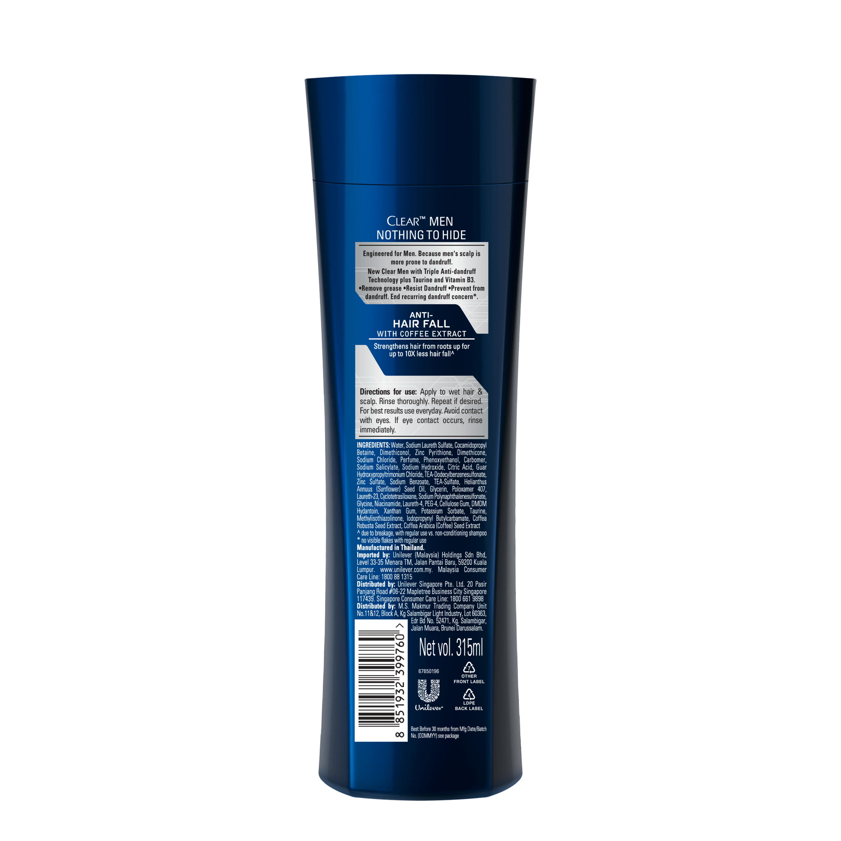 CLEAR Men Anti-Hair Fall Anti-dandruff shampoo