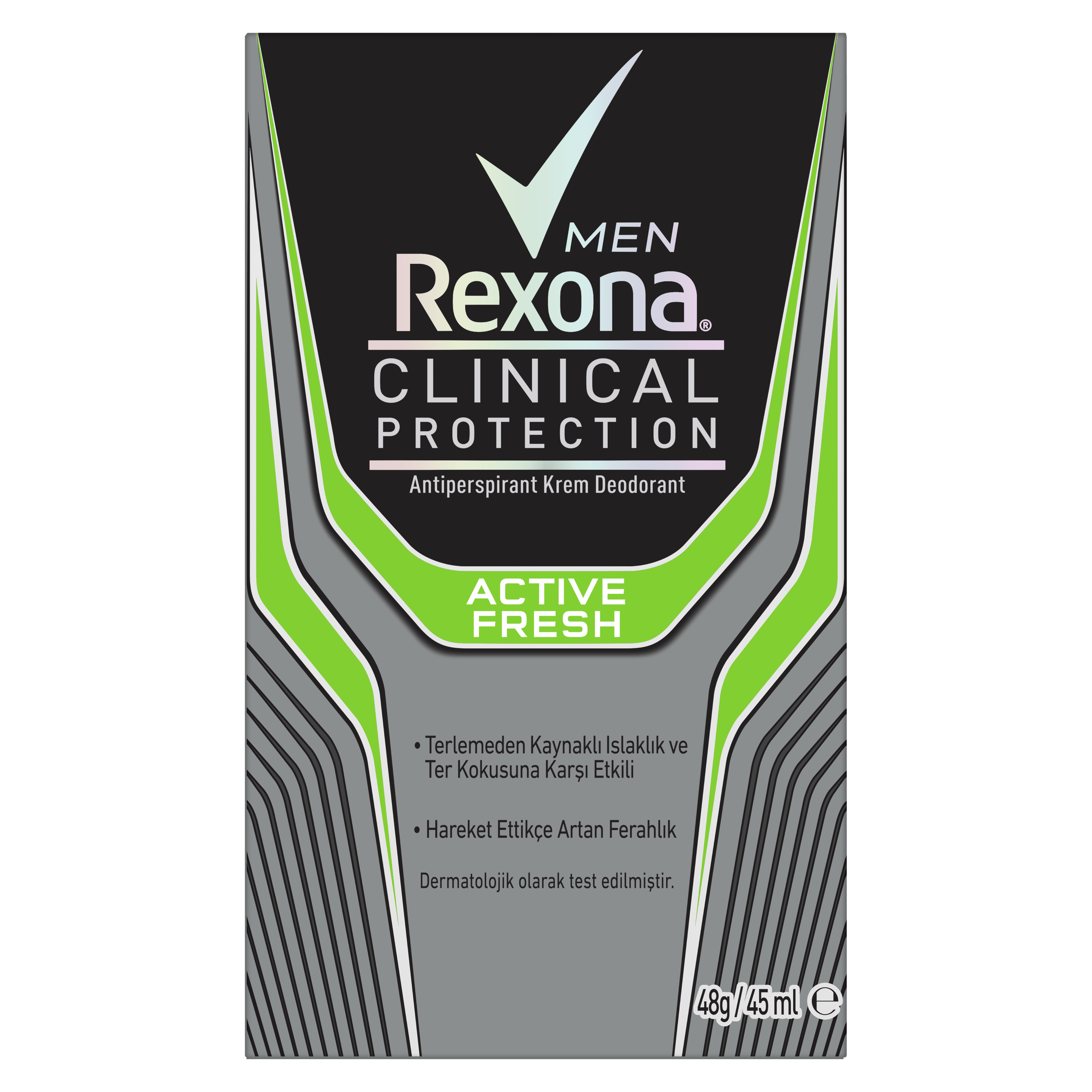 Rexona Clinical Protection Men Active Fresh Antipersipant Erkek Stick Deodorant 45 ml Rexona
