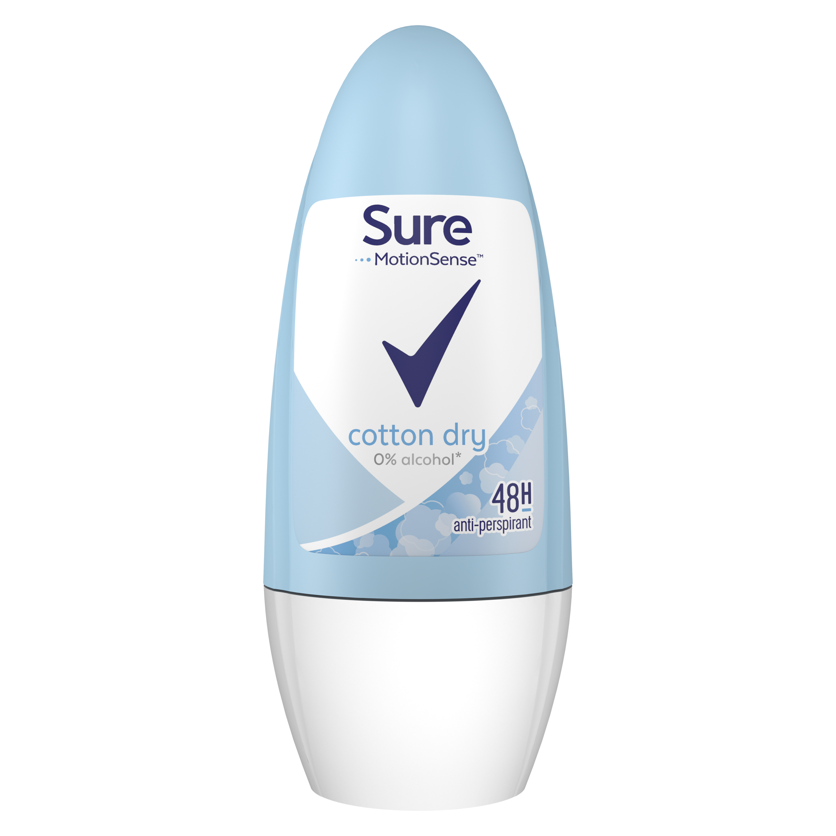 Cotton Dry Antiperspirant Deodorant Roll-On front of pack packshot