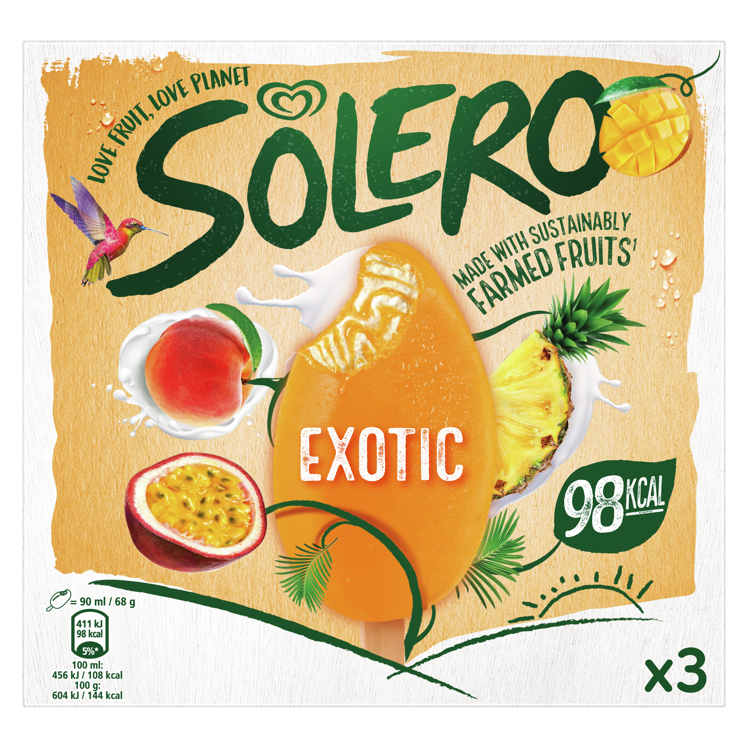 Solero Exotic -monipakkaus 3kpl