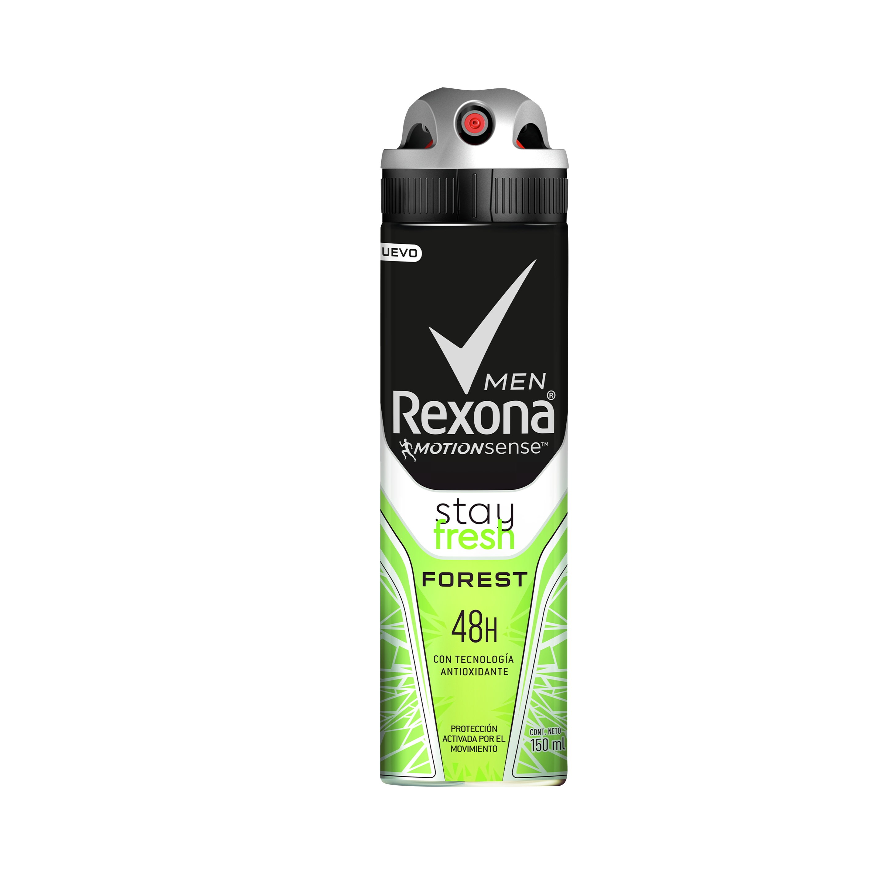 Rexona® Forest: Desodorante en aerosol para hombre con 72 h de protección.