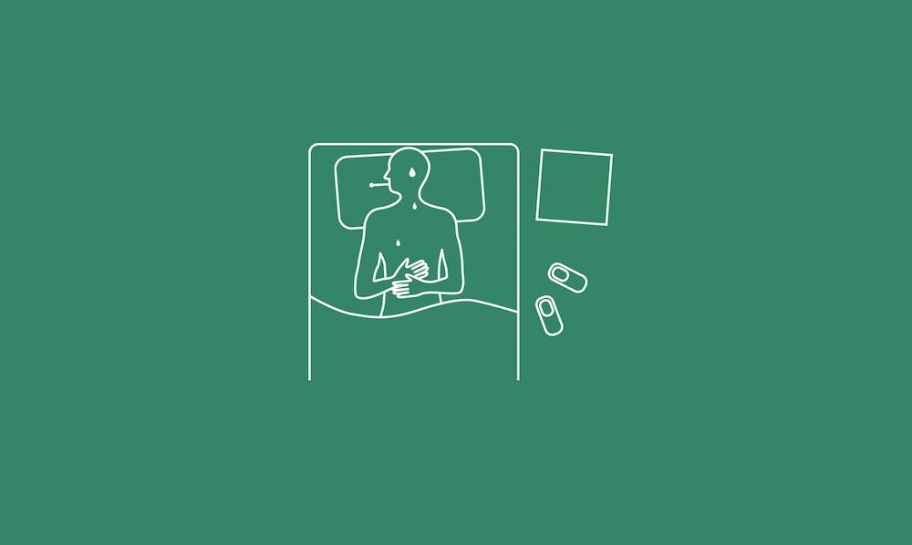 An illustration of night sweats