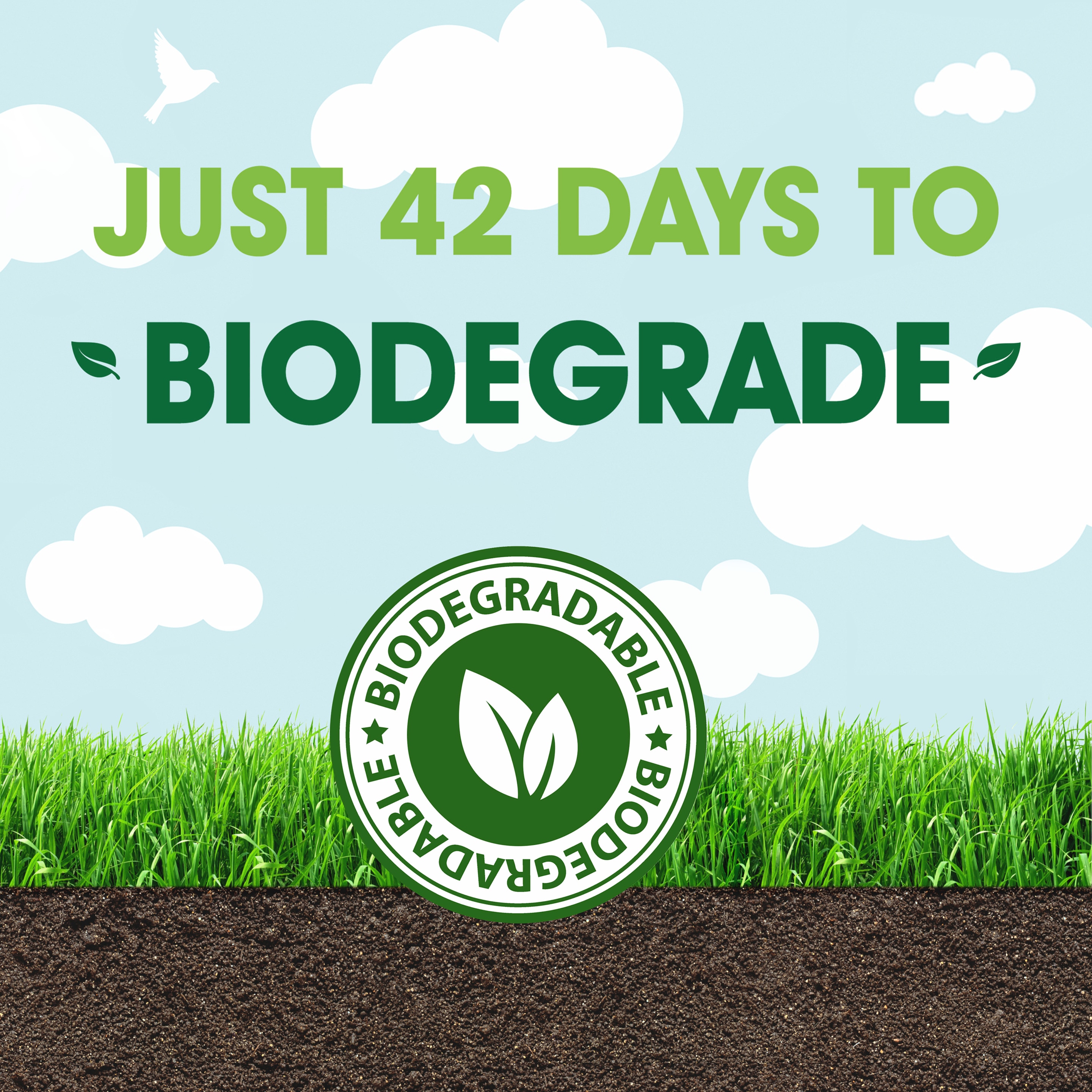 Simple Biodegradable Wipes take only 42 days to biodegrade