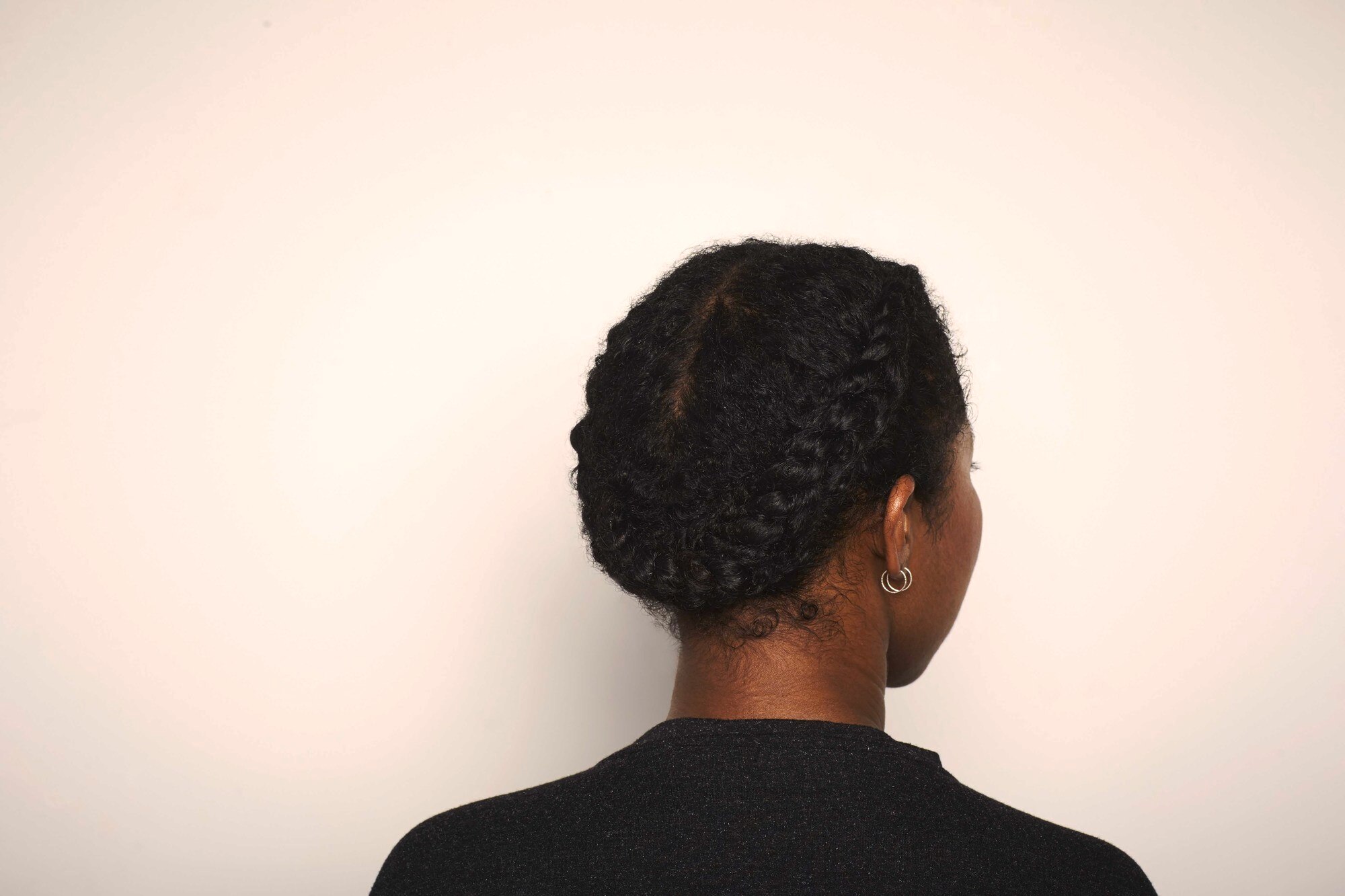 Gaya rambut flat twist halo