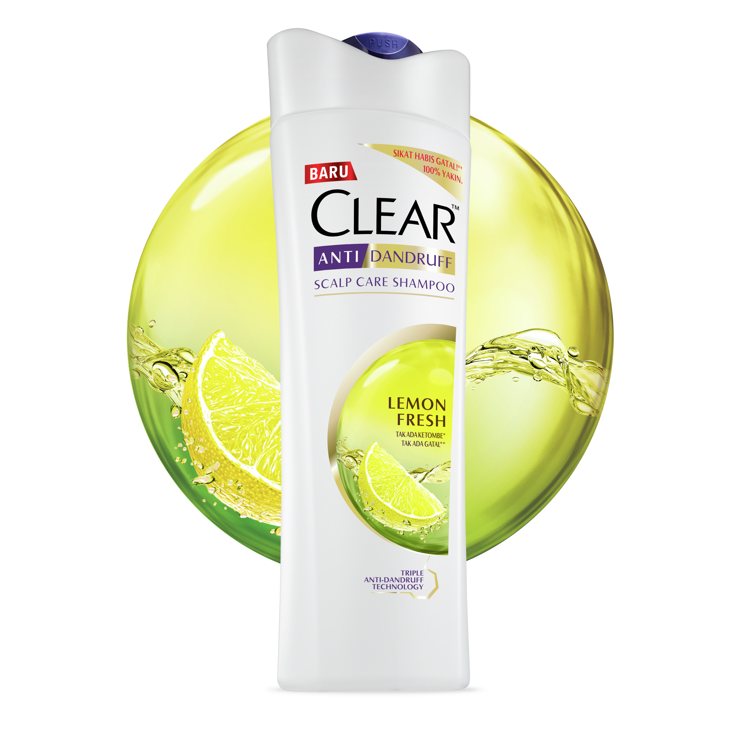 CLEAR Fresh Cool Lemon Sampo 320 ml gambar depan kemasan