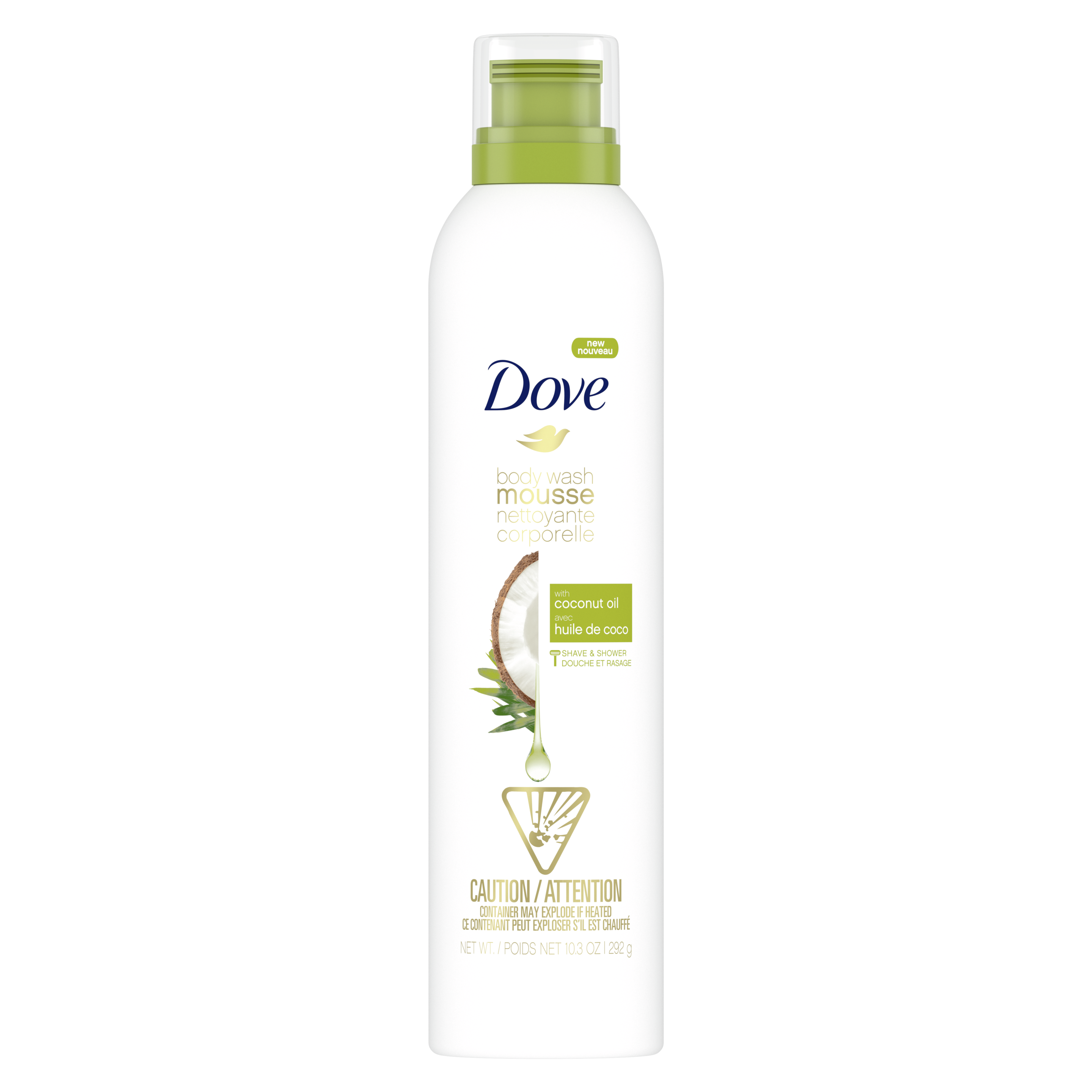 Body Wash Mousse With Coconut Oil by Dove
