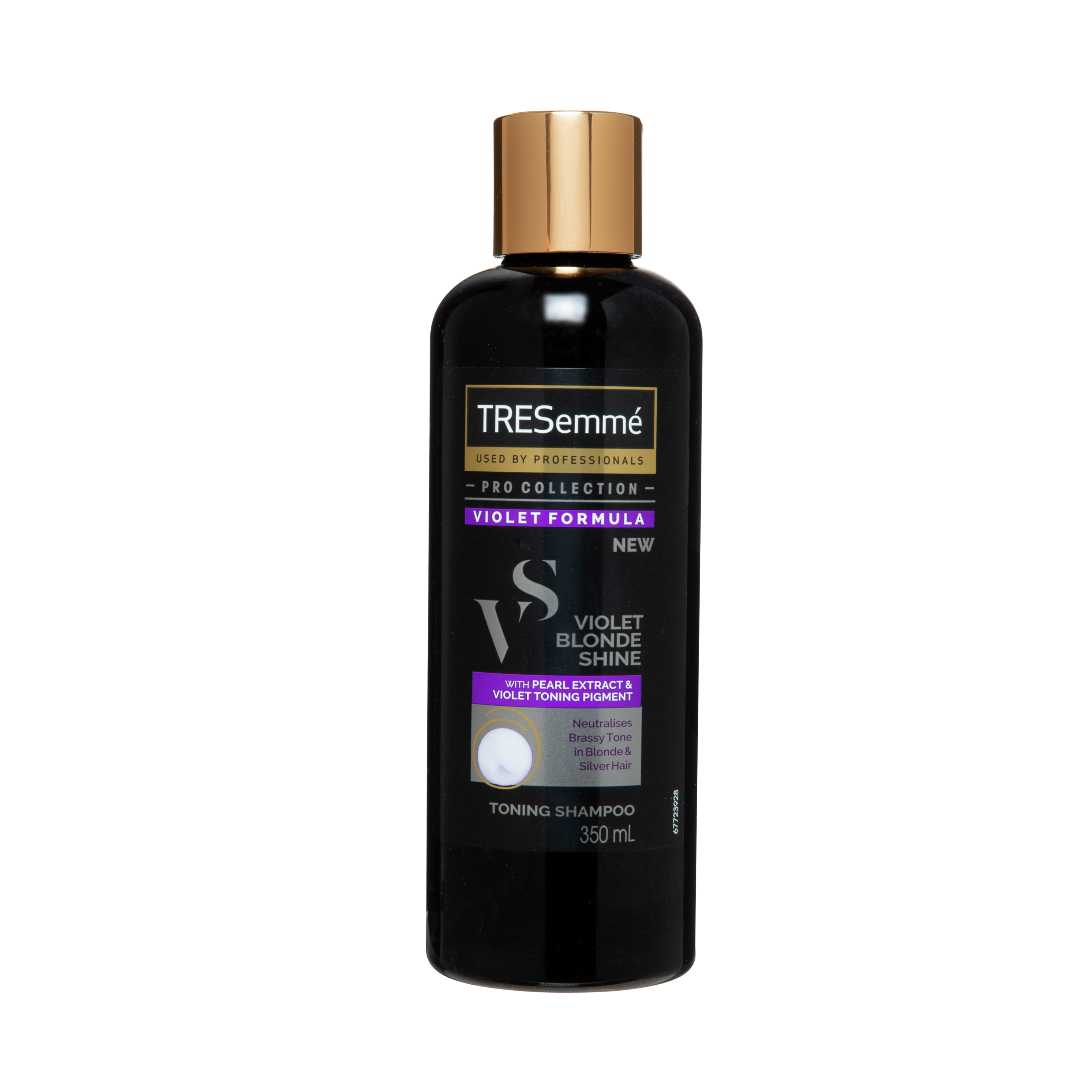 A 350ml bottle of TRESemmé Violet Blonde Shine Shampoo