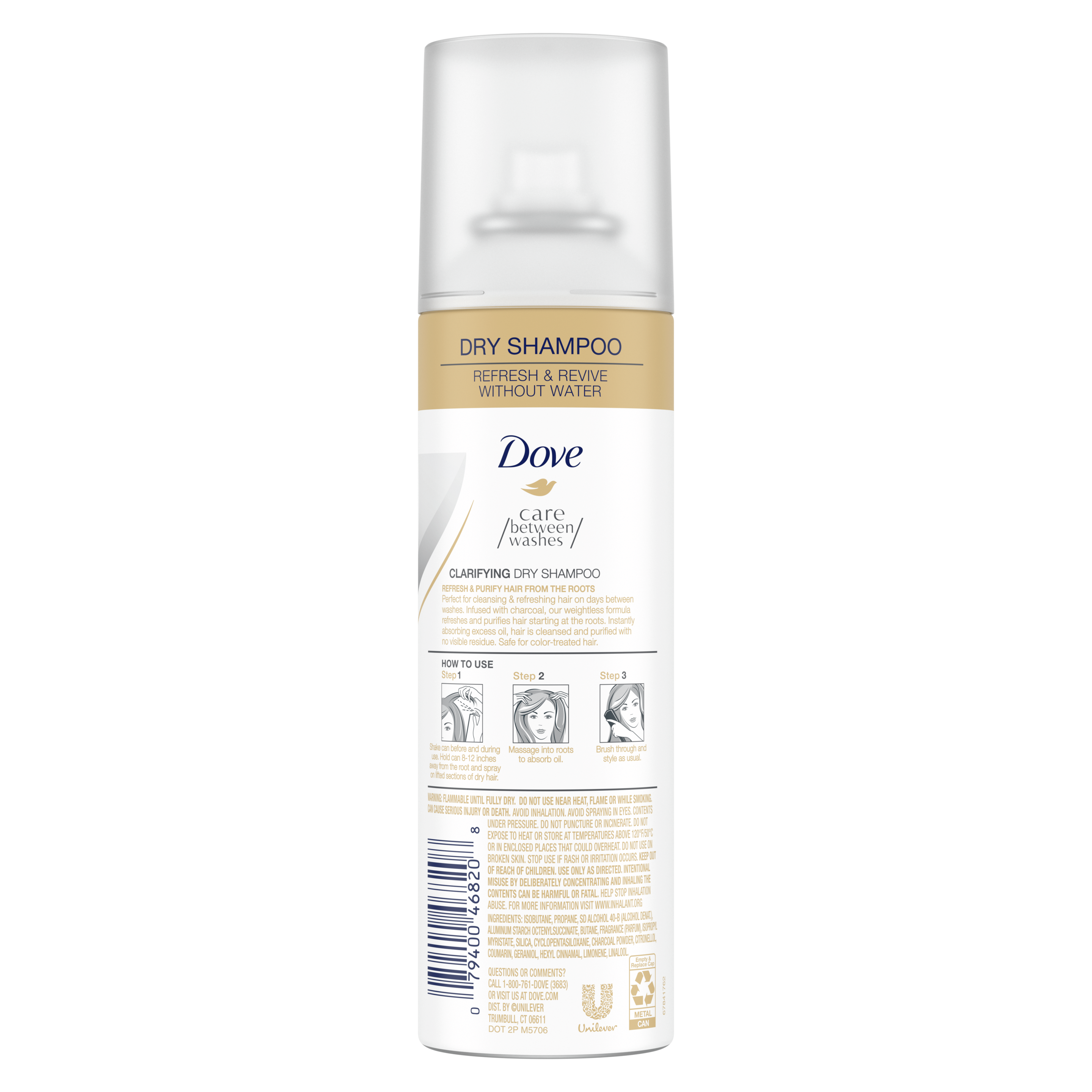 Dove Care Between Washes Clarifying Dry Shampoo 5oz
