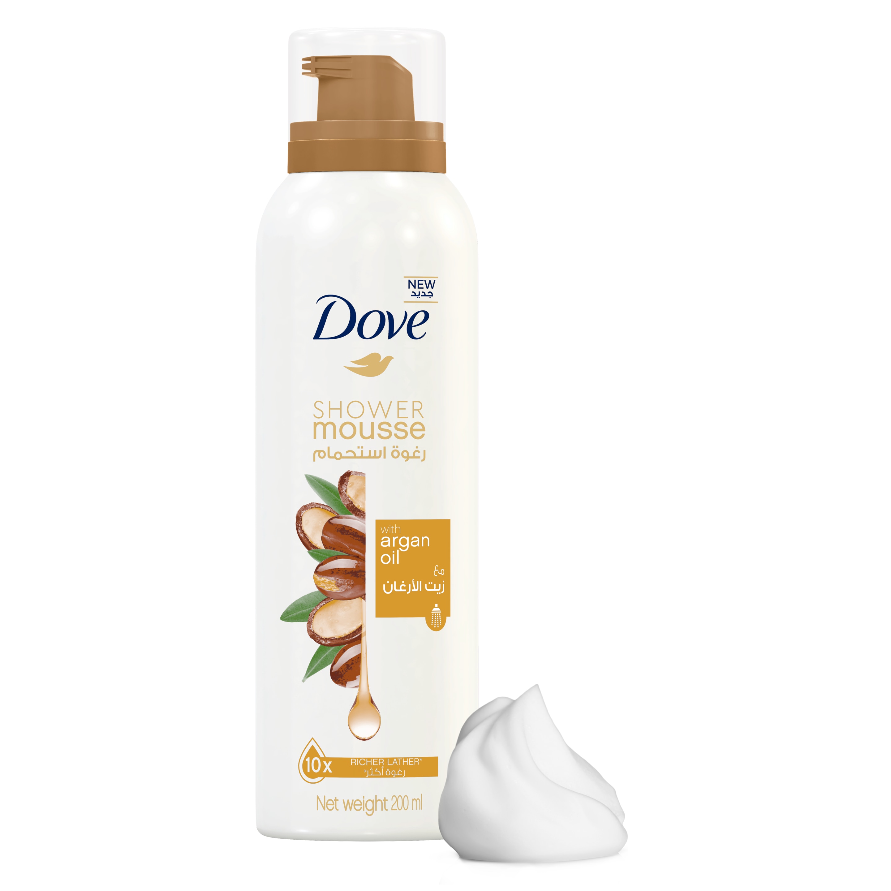 Dove Body Wash Mousse with Argan Oil 200ml