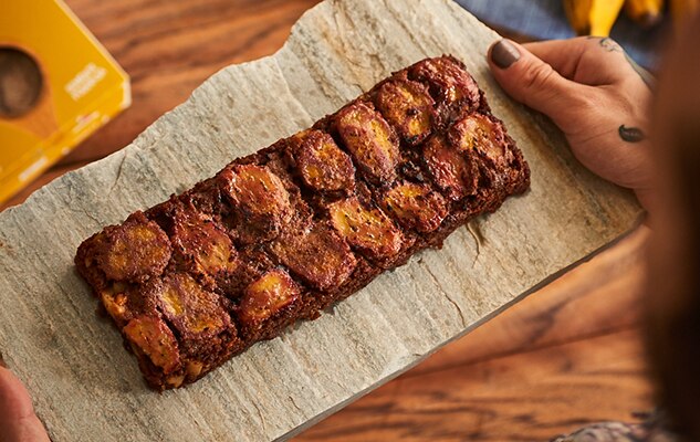 Bolo de banana integral e natural