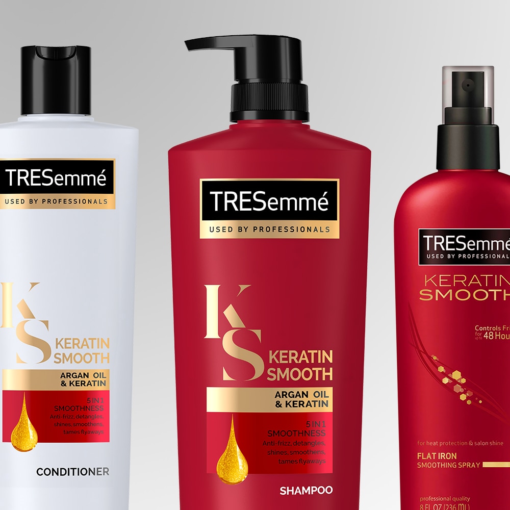 Product shot of the TRESemmé Keratin Smooth collection