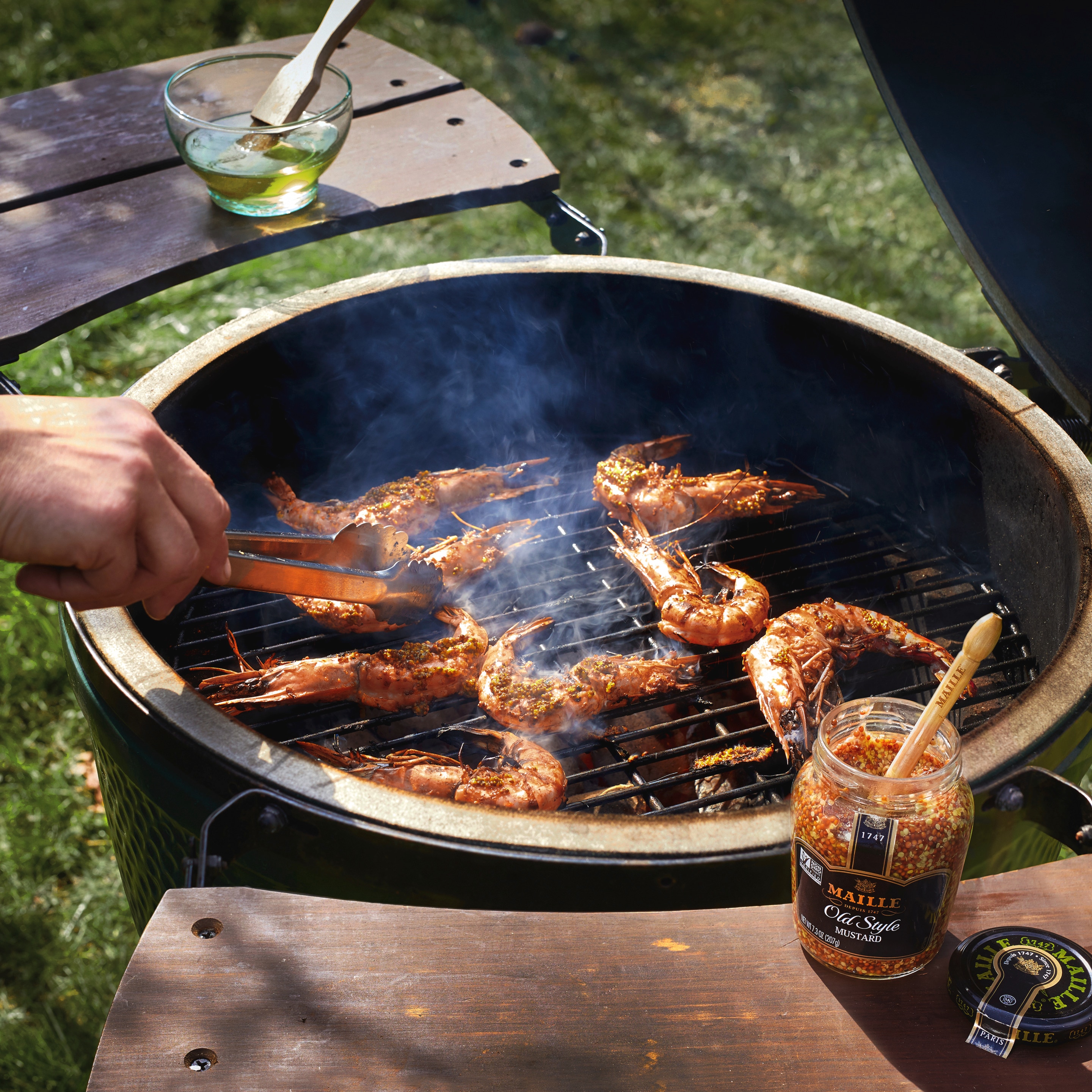 BBQ'ED Prawns with Wholegrain Mustard