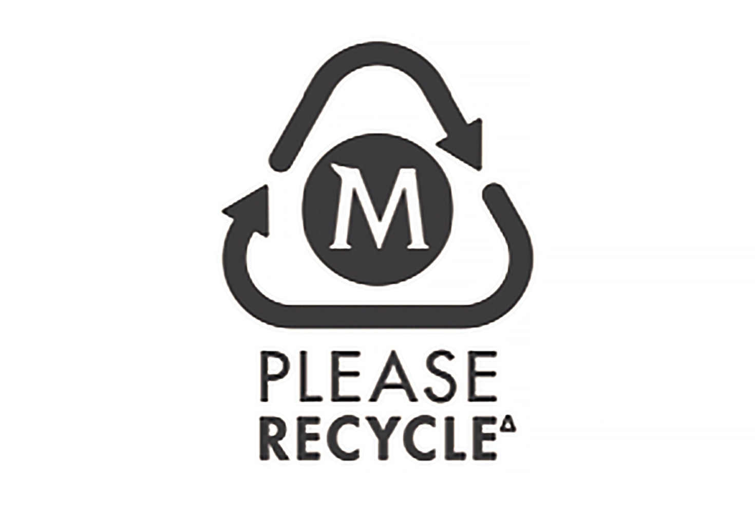 Magnum please recycle logo Text