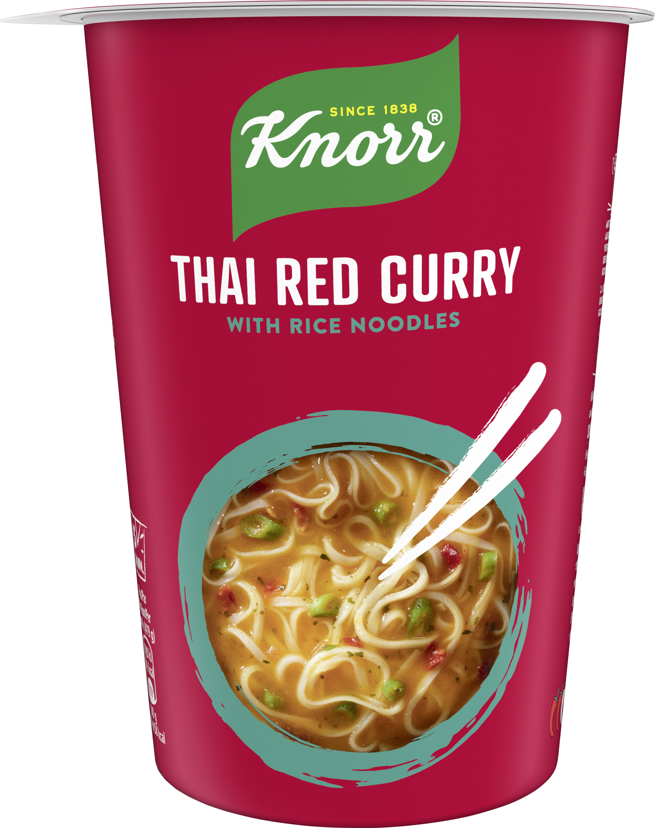 KNORR Thai Red Curry with Rice Noodles Becher 1 Portion