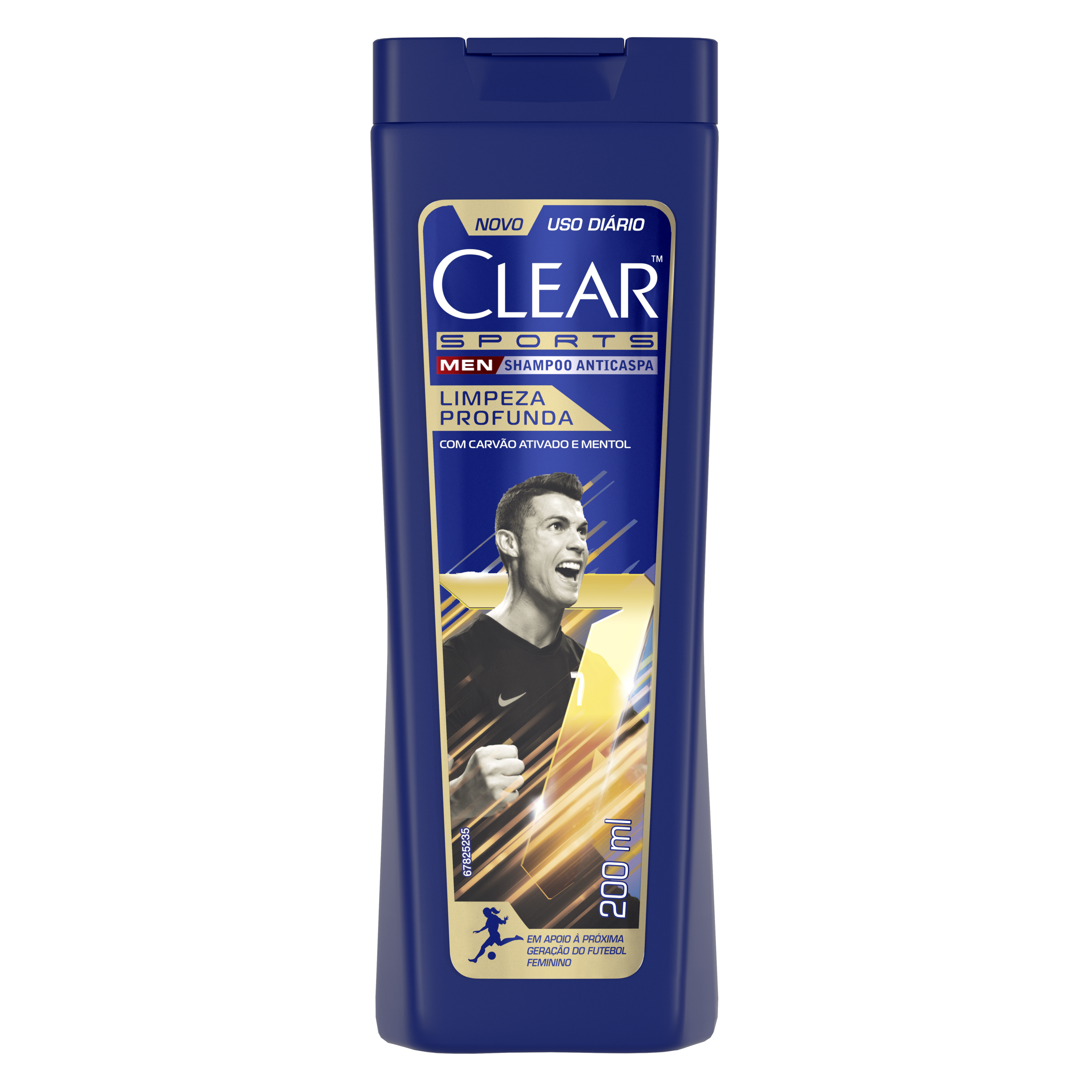 imagem de frente embalagem Shampoo Anticaspa Clear Sports Men Limpeza Profunda 200ml