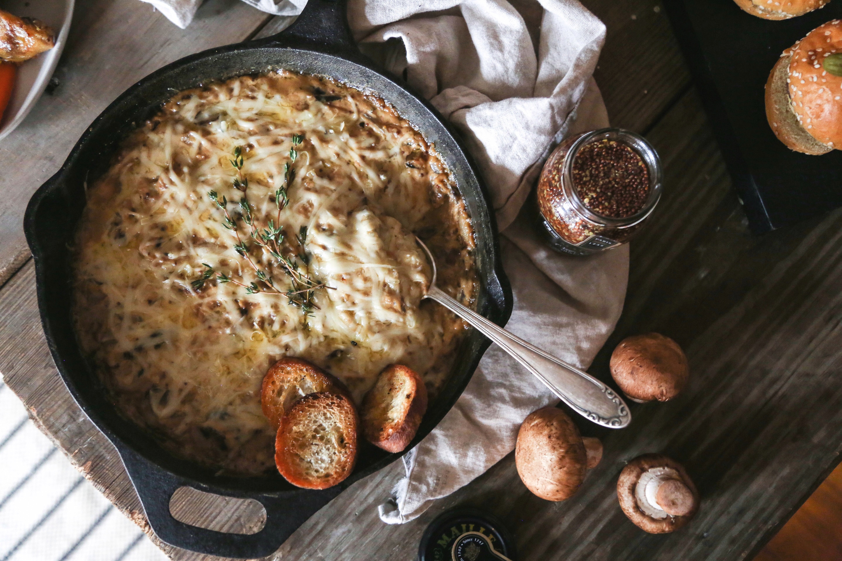 Caramelized Onion &amp; Mushroom Dijon Dip