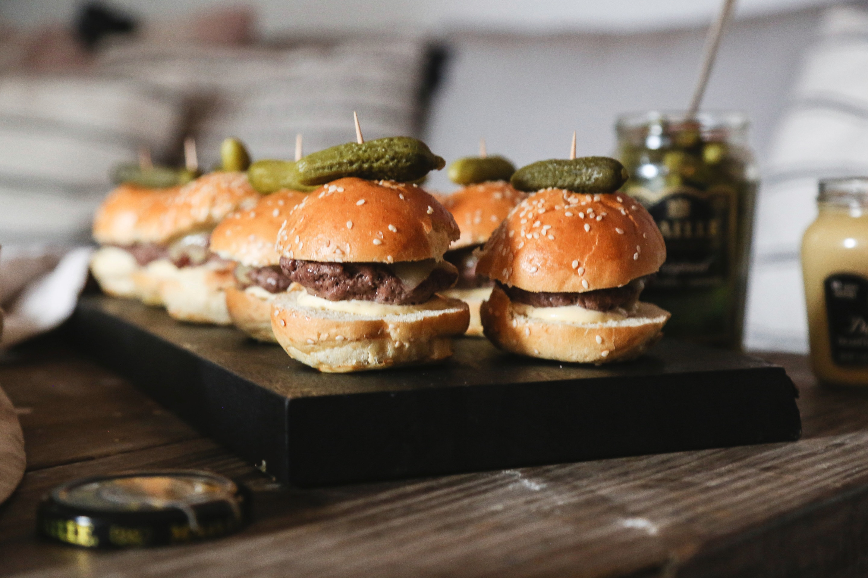 Sliders with Dijon Aioli & Cornichon Garnish 1 H 20 MINS  recipe