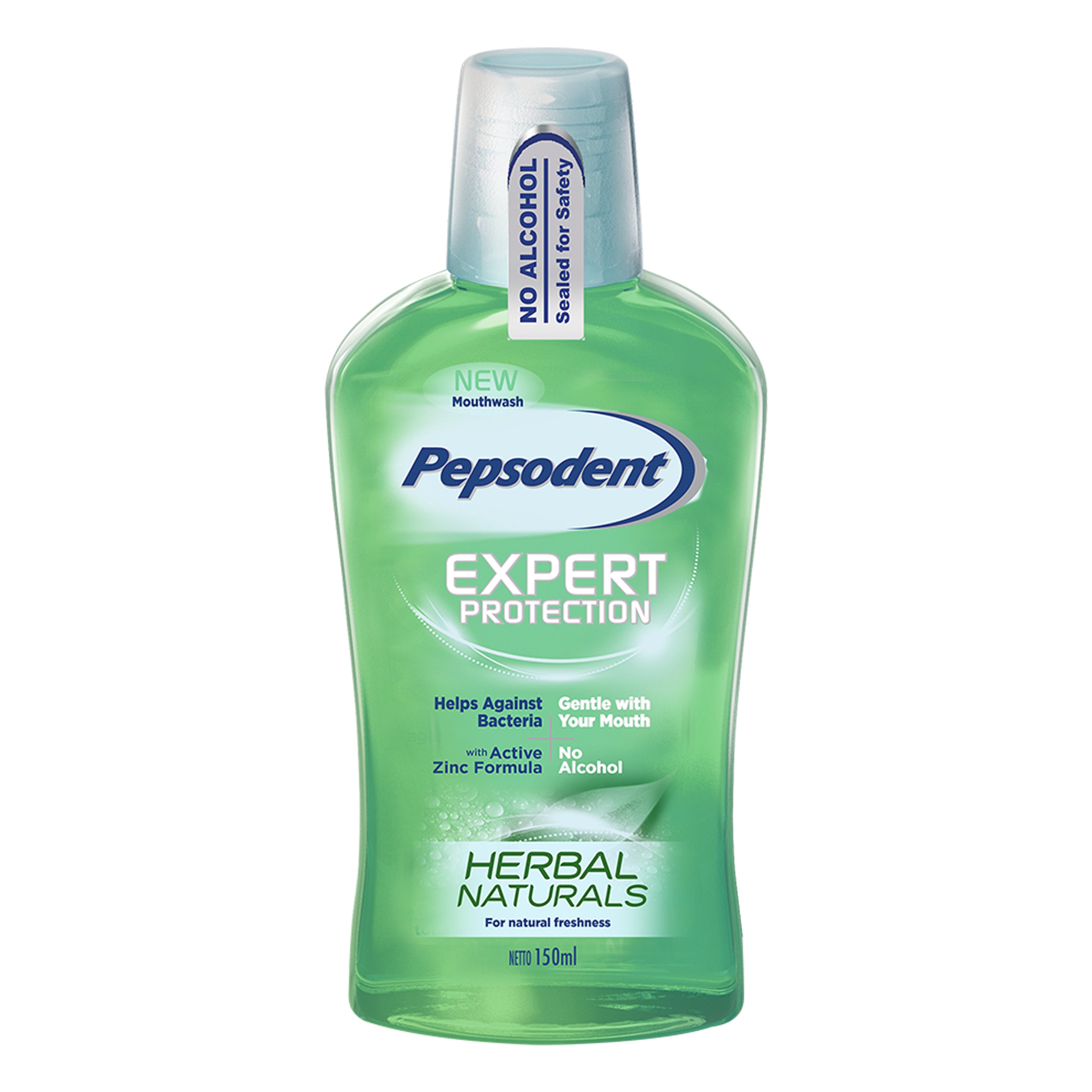Obat Kumur Pepsodent Mouthwash Herbal Natural 150Ml Anti Bakteri