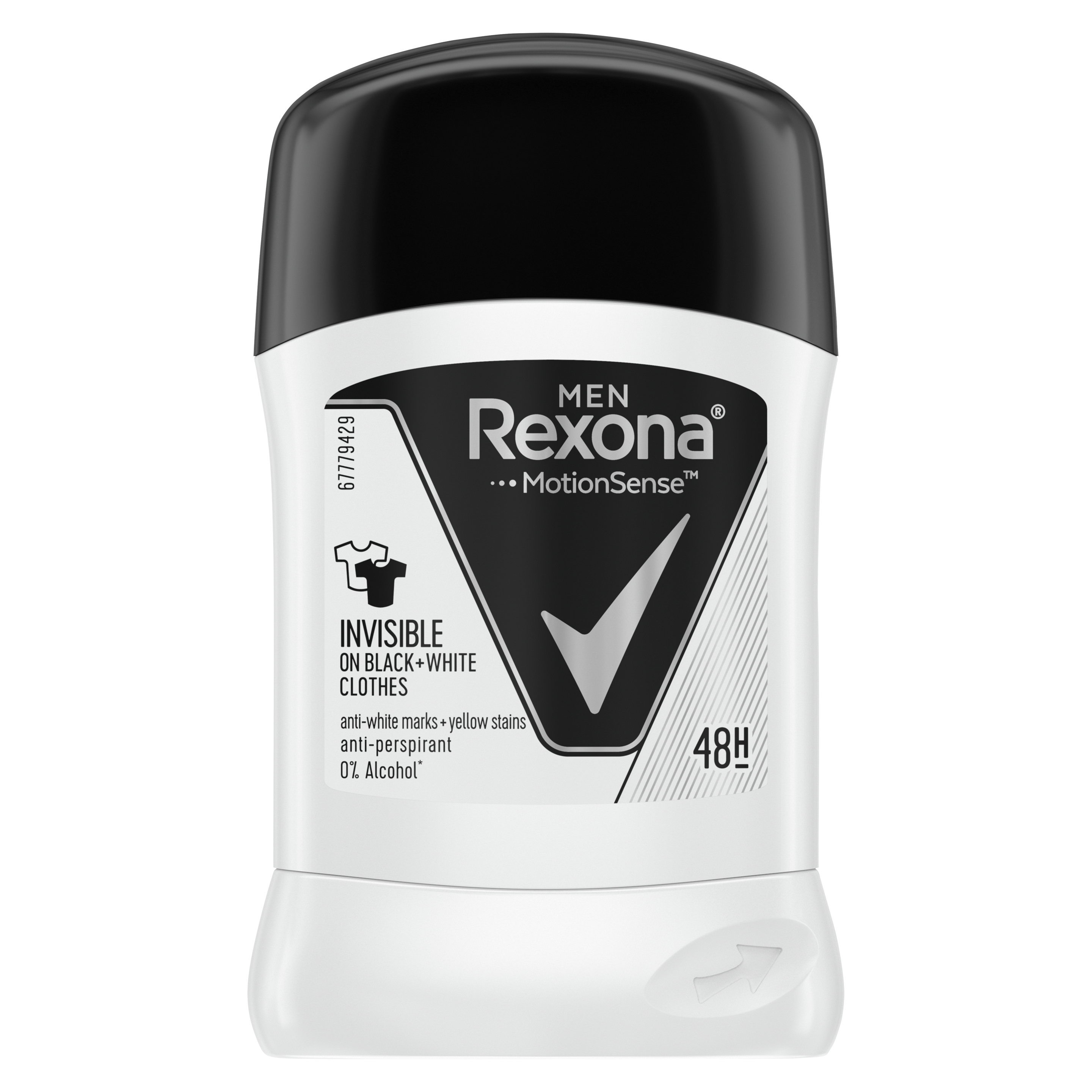 Rexona Men Invisible Black+White Antiperspirant Erkek Stick Deodorant 40 GR