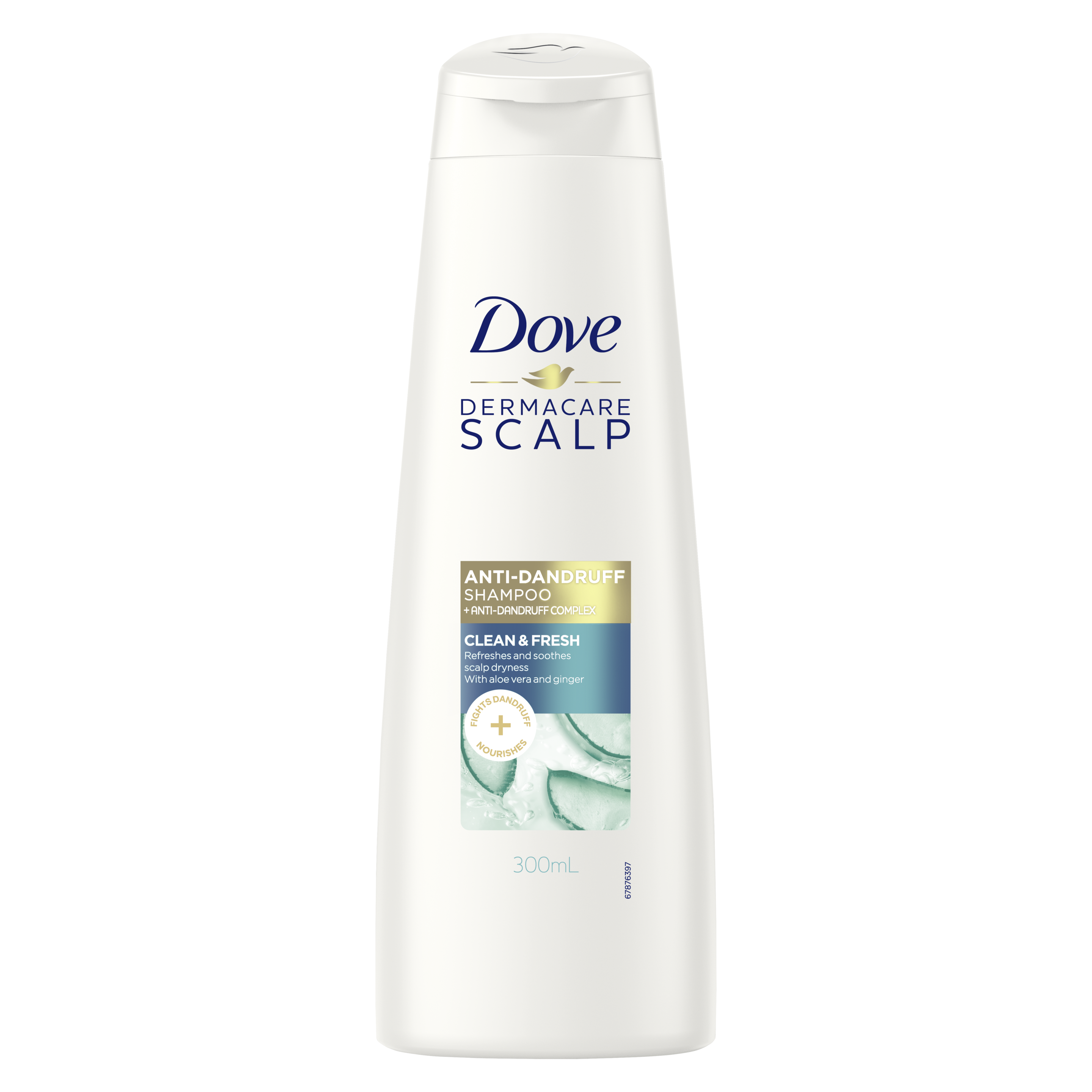 Dove Clean And Fresh Anti Dandruff Shampoo 300ml Text