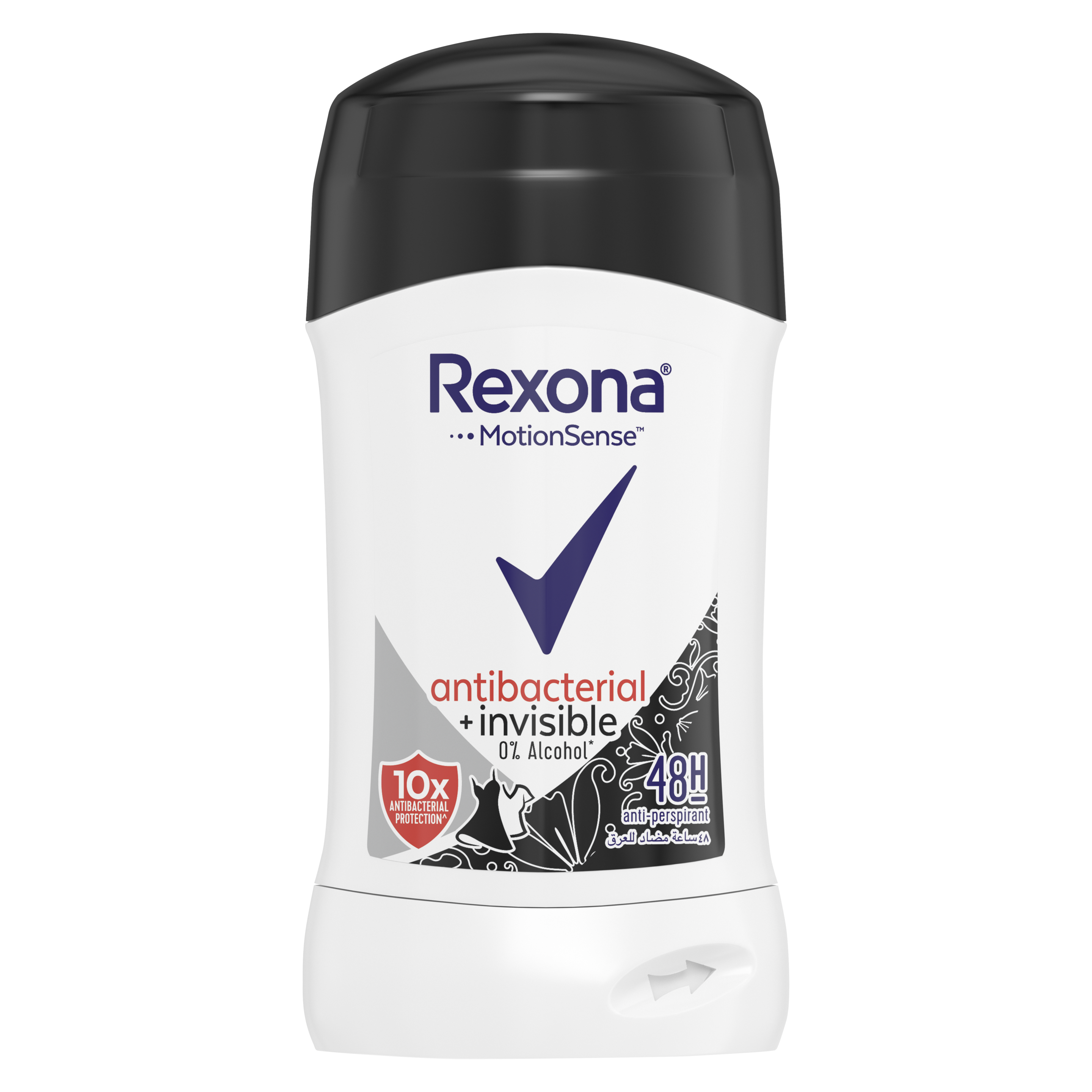 Rexona Women Antiperspirant Antibacterial + Invisible Stick 40g