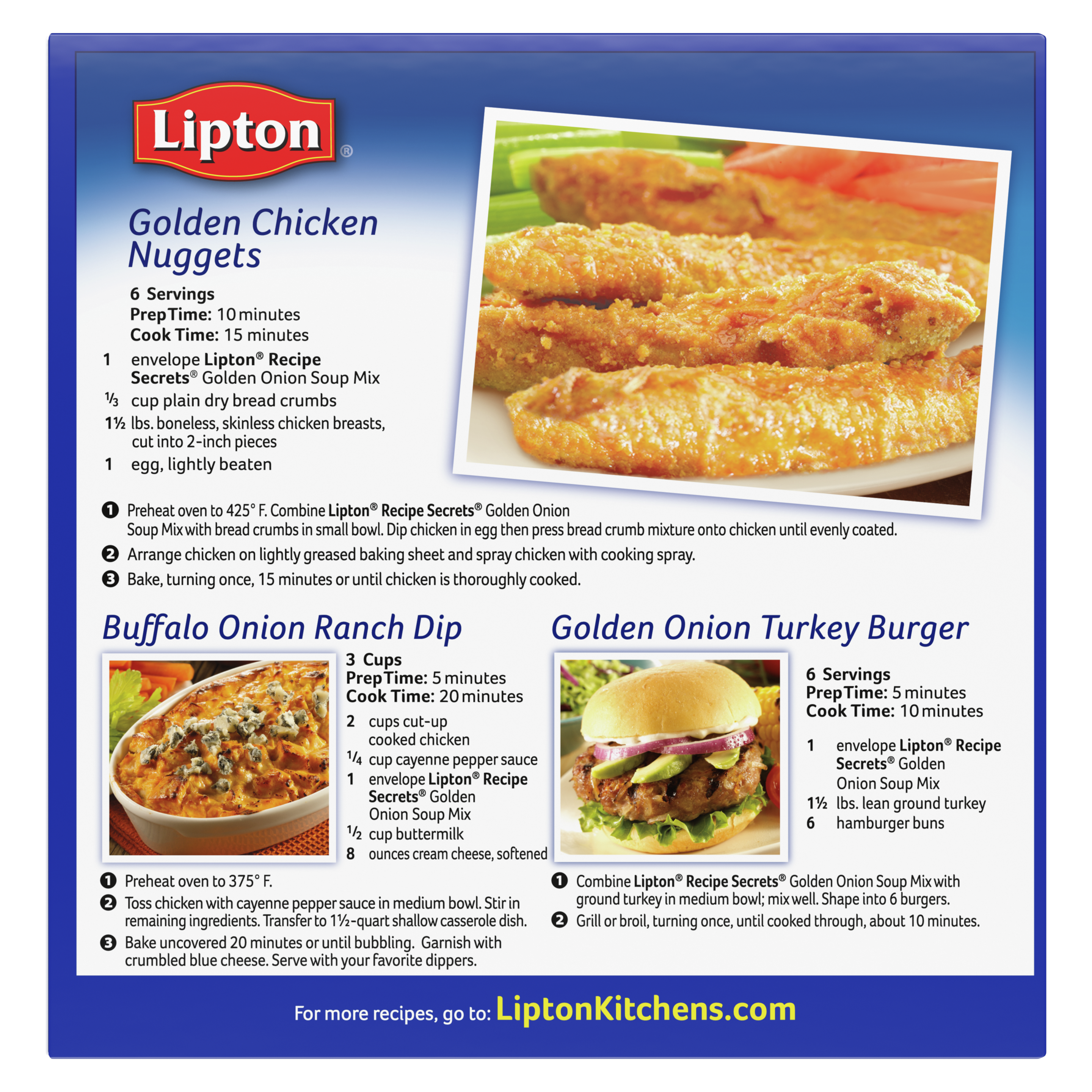 Lipton Recipe Secrets Golden Onion Dip or Soup Mix