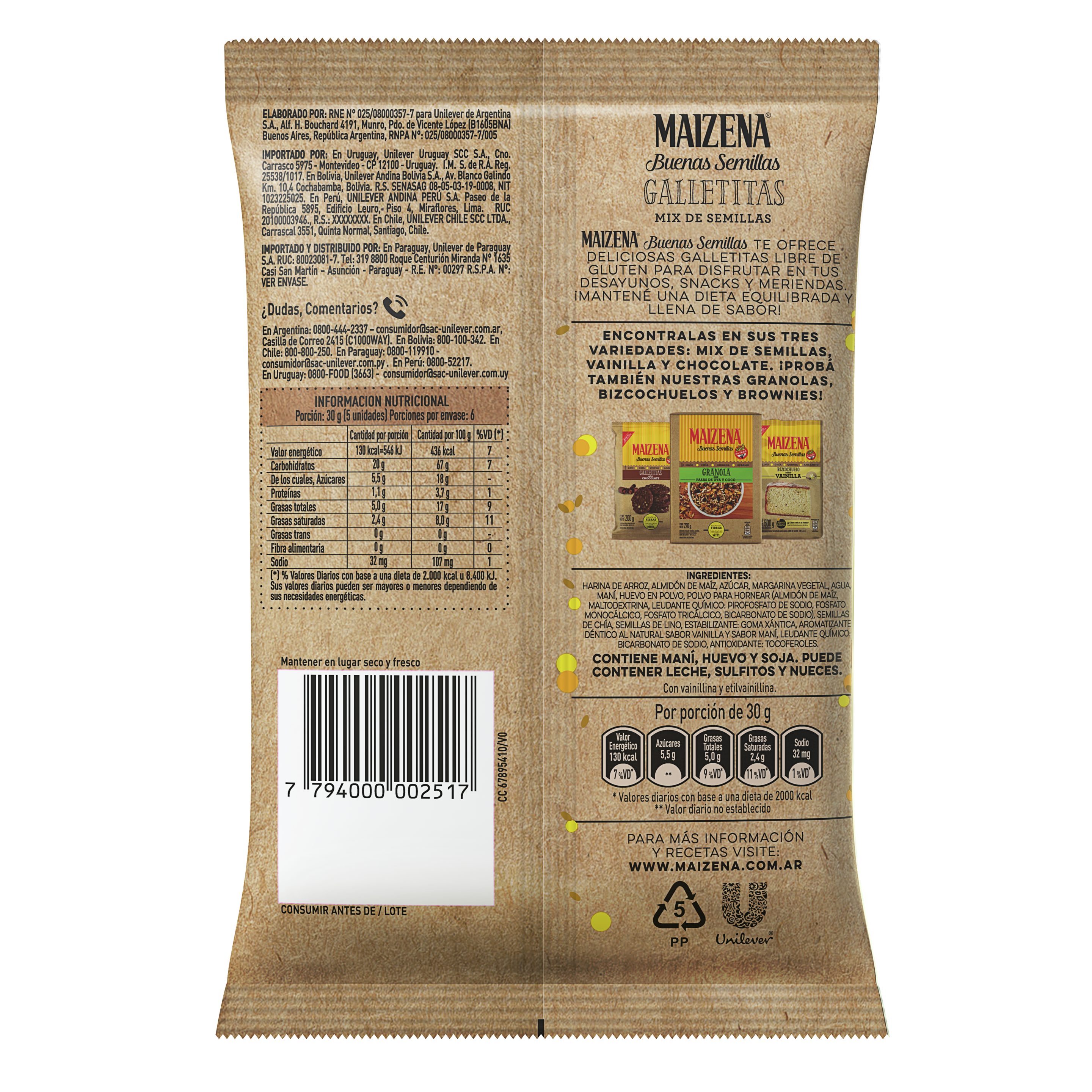 Premezcla de bizcochuelo sabor Chocolate sin TACC - Maizena