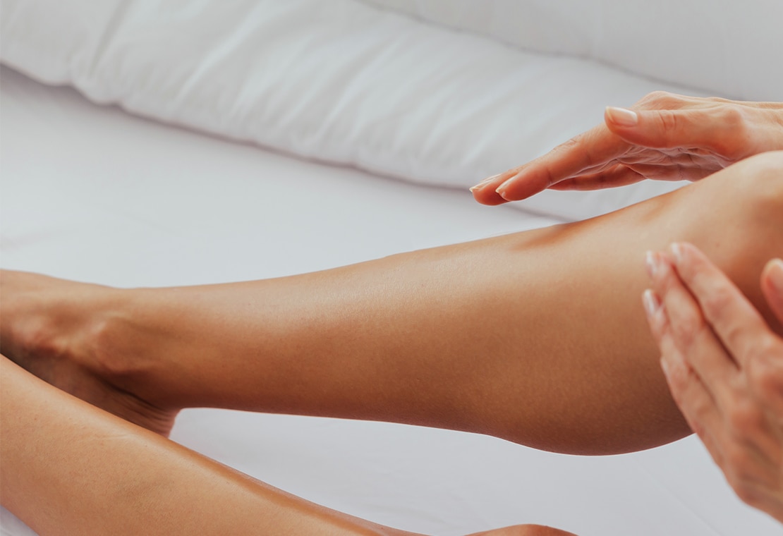 Woman's Smooth Legs From Shea Butter
