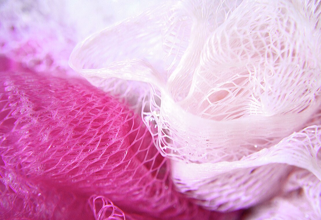 Pink loofah for Love Beauty and Planet Body Wash