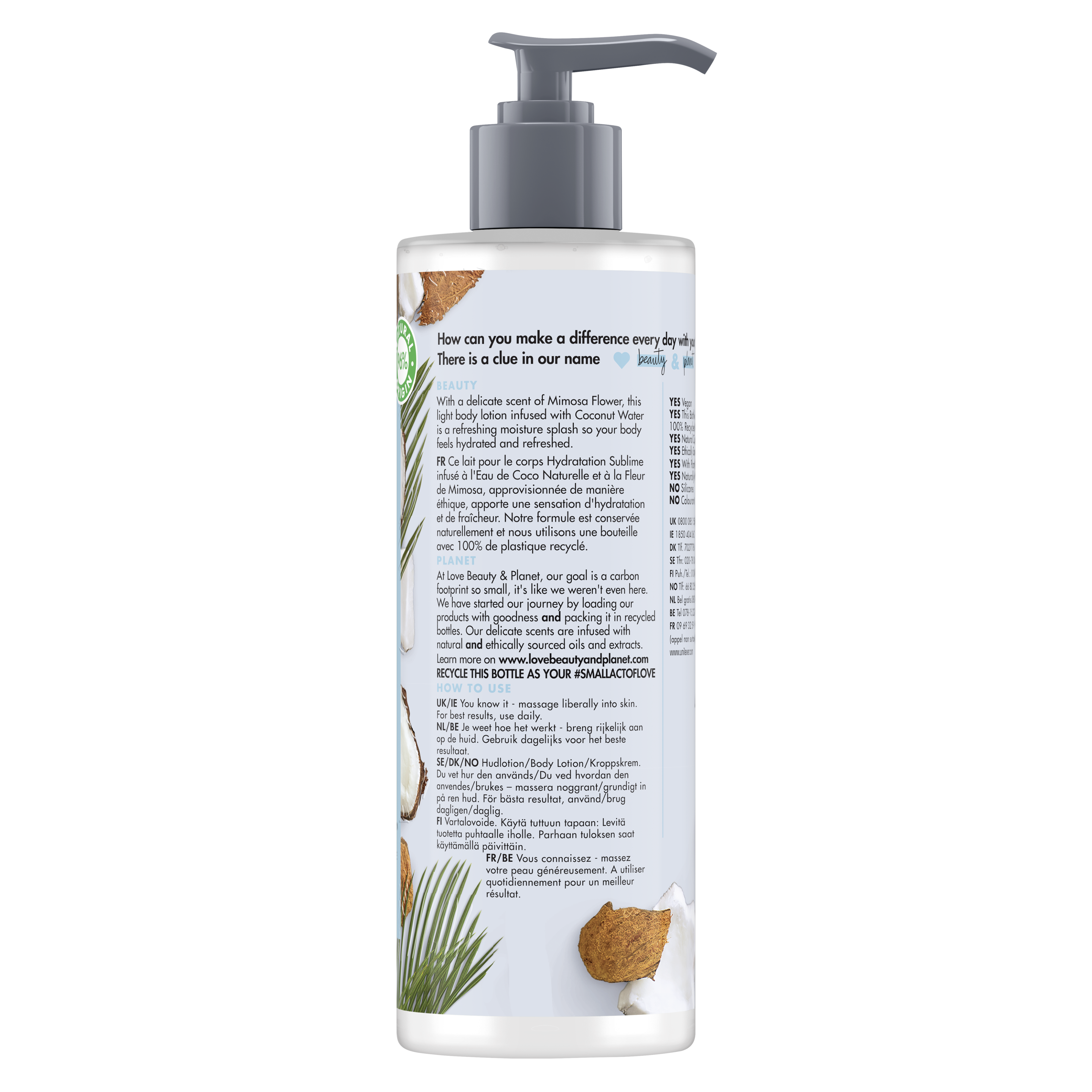 coconut water & mimosa flower body lotion