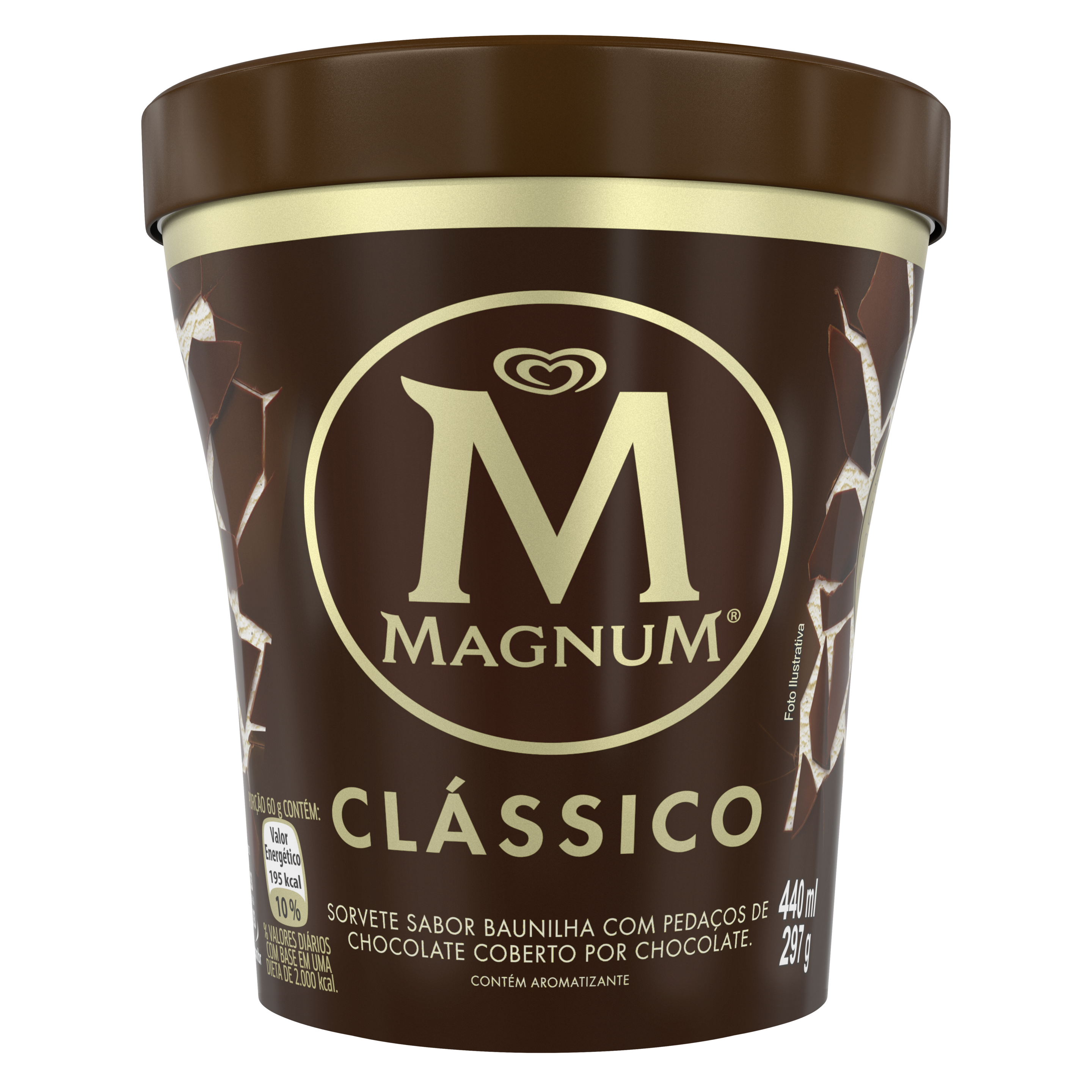 Descubra uma experiência única com o Novo formato de Magnum. Equilíbrio perfeito do cremoso e aveludado sorvete de baunilha com as irresistíveis e crocantes lascas de chocolate belga Magnum. Tudo isso