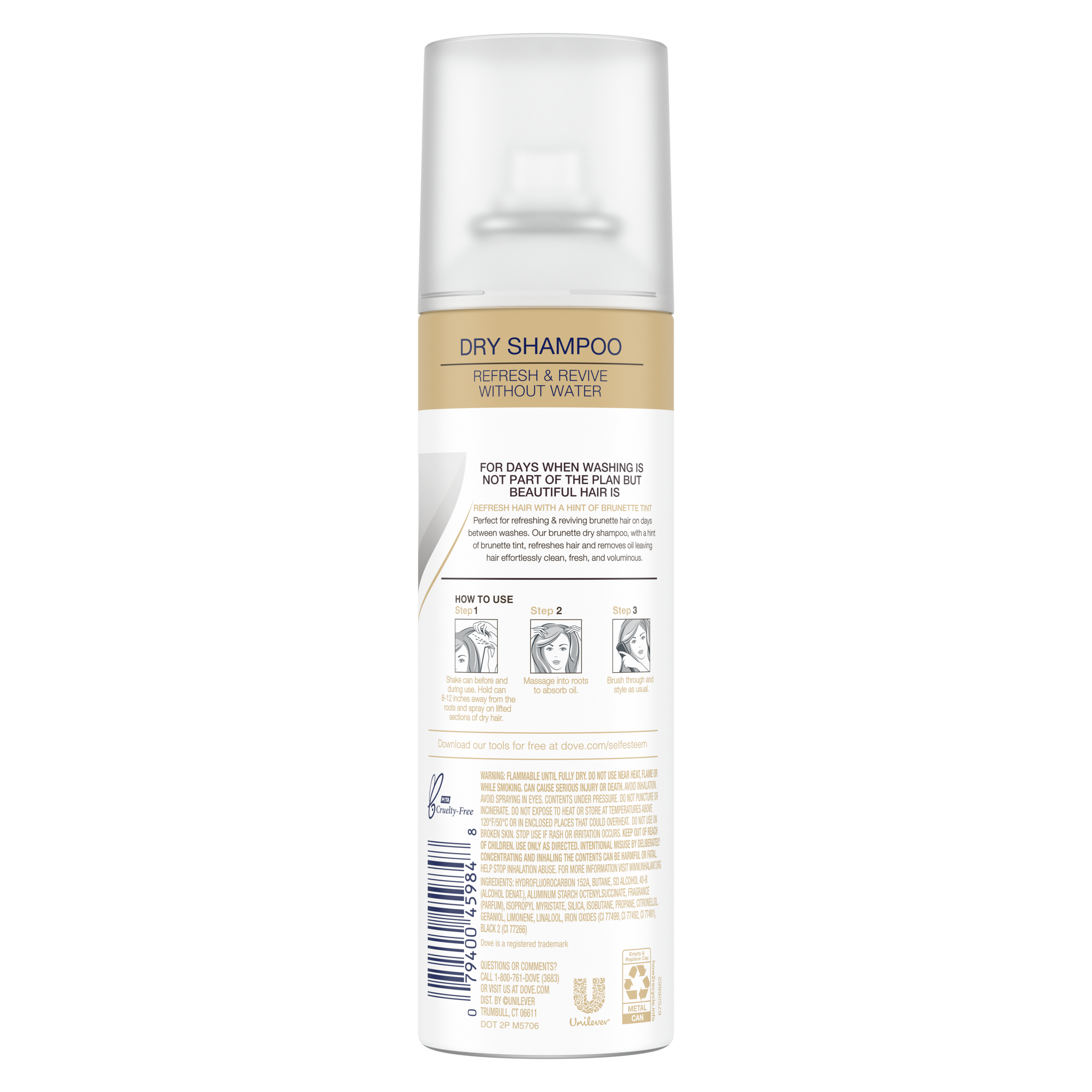 Dove Care Between Washes Brunette Dry Shampoo 5 oz