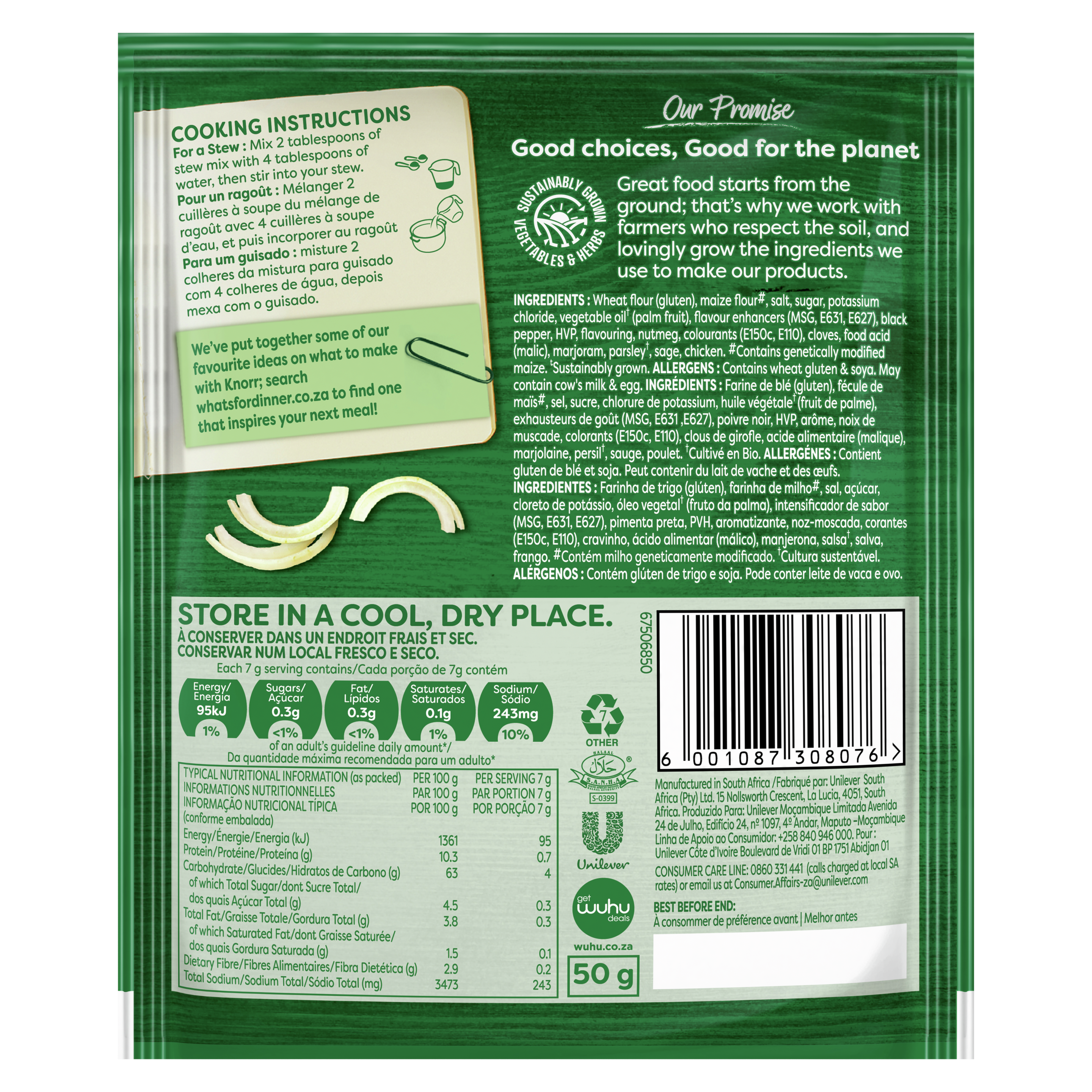 Knorr Tasty Chicken  2in1 Stew Mix with Robertsons Chicken Spice