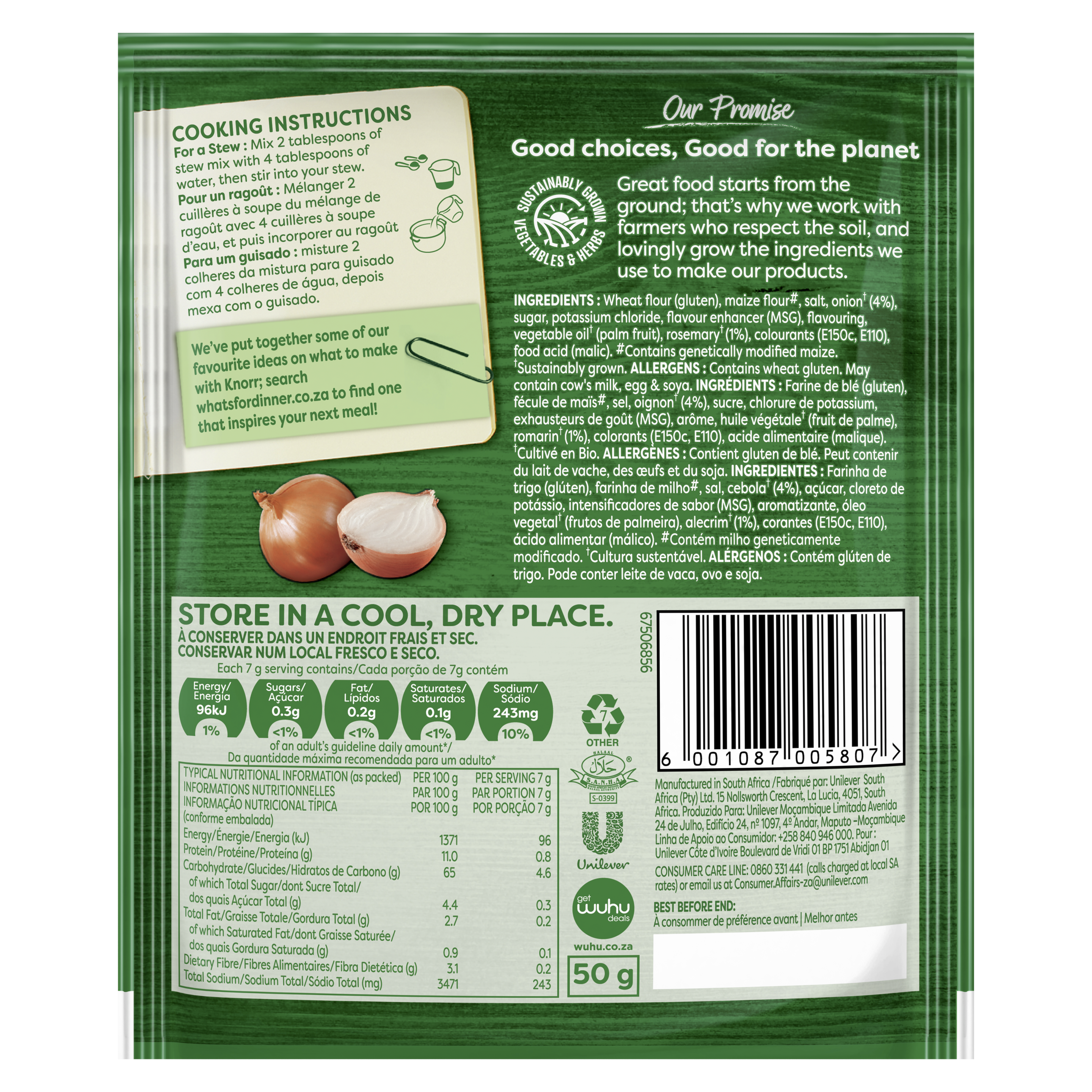 Knorr Tasty Chicken and Onion  2in1 Stew Mix with Robertsons Rosemary