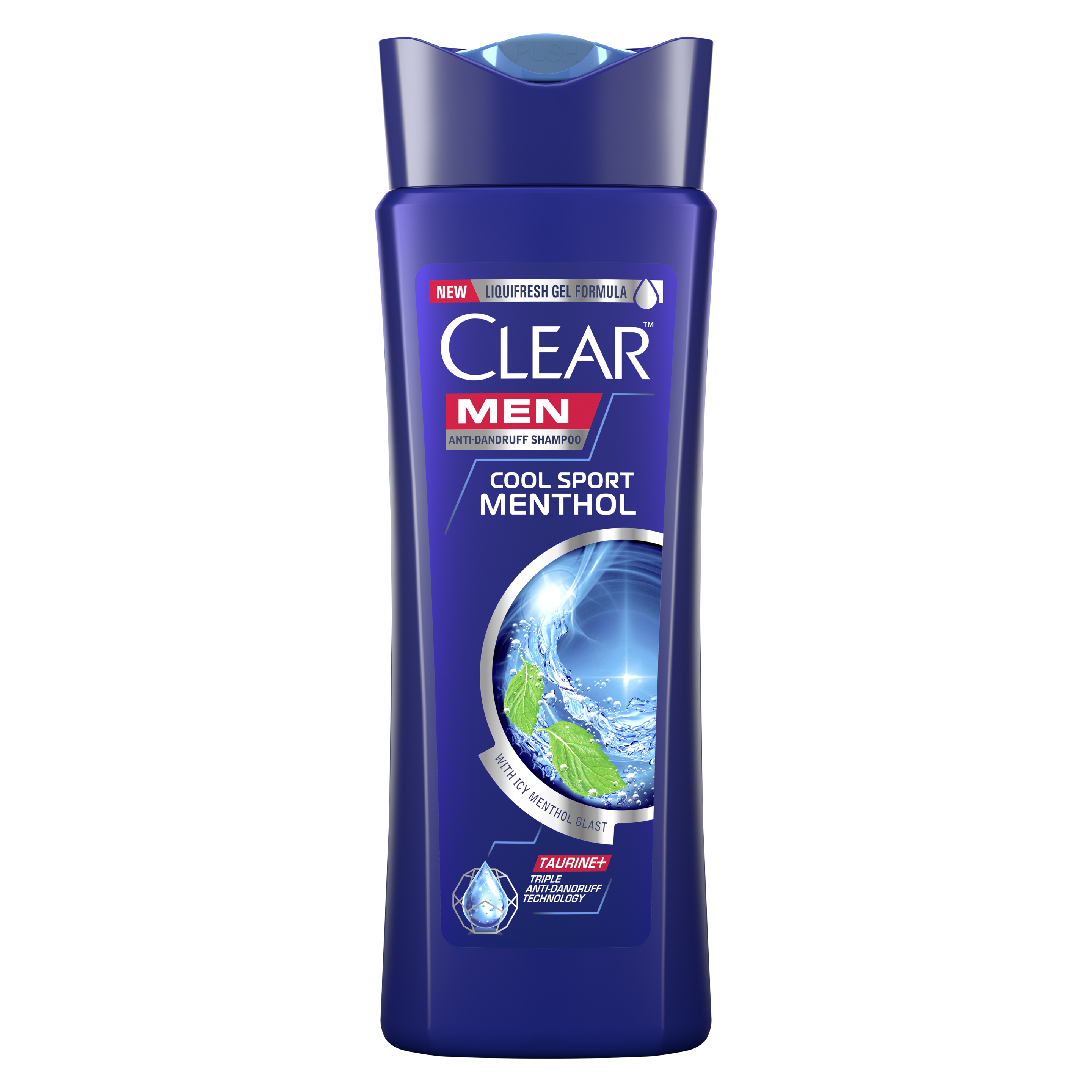 Front of shampoo pack Clear Cool Sport Menthol Anti dandruff Shampoo 170ml