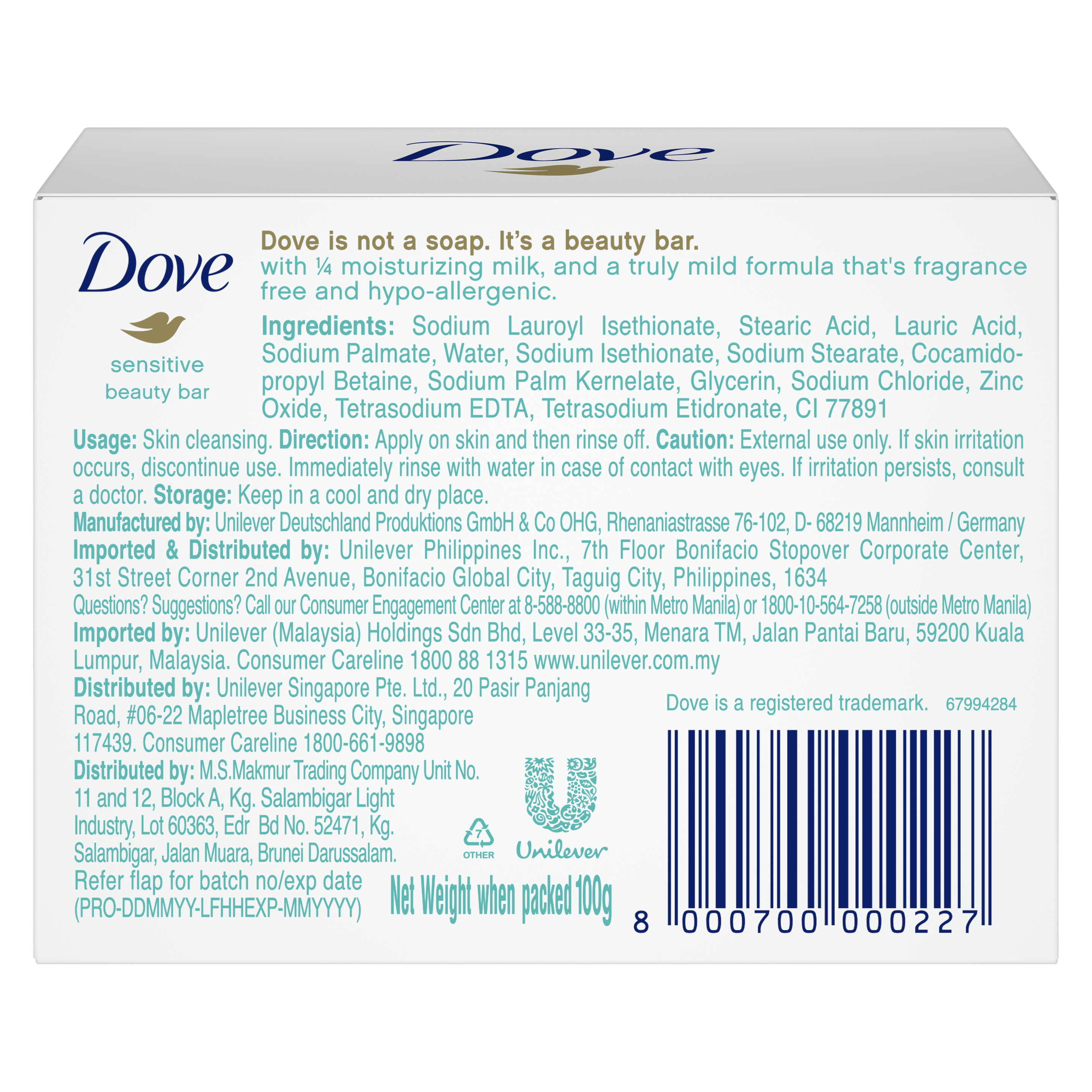 Dove sensitive bar deals soap