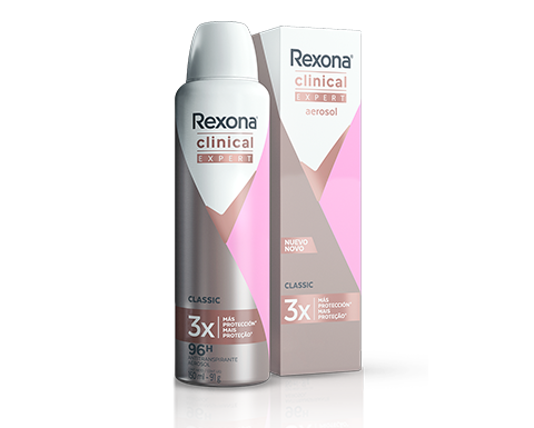 Antitranspirante Rexona® Clinical Expert Extra Dry Aerosol 150ml Para Mujer