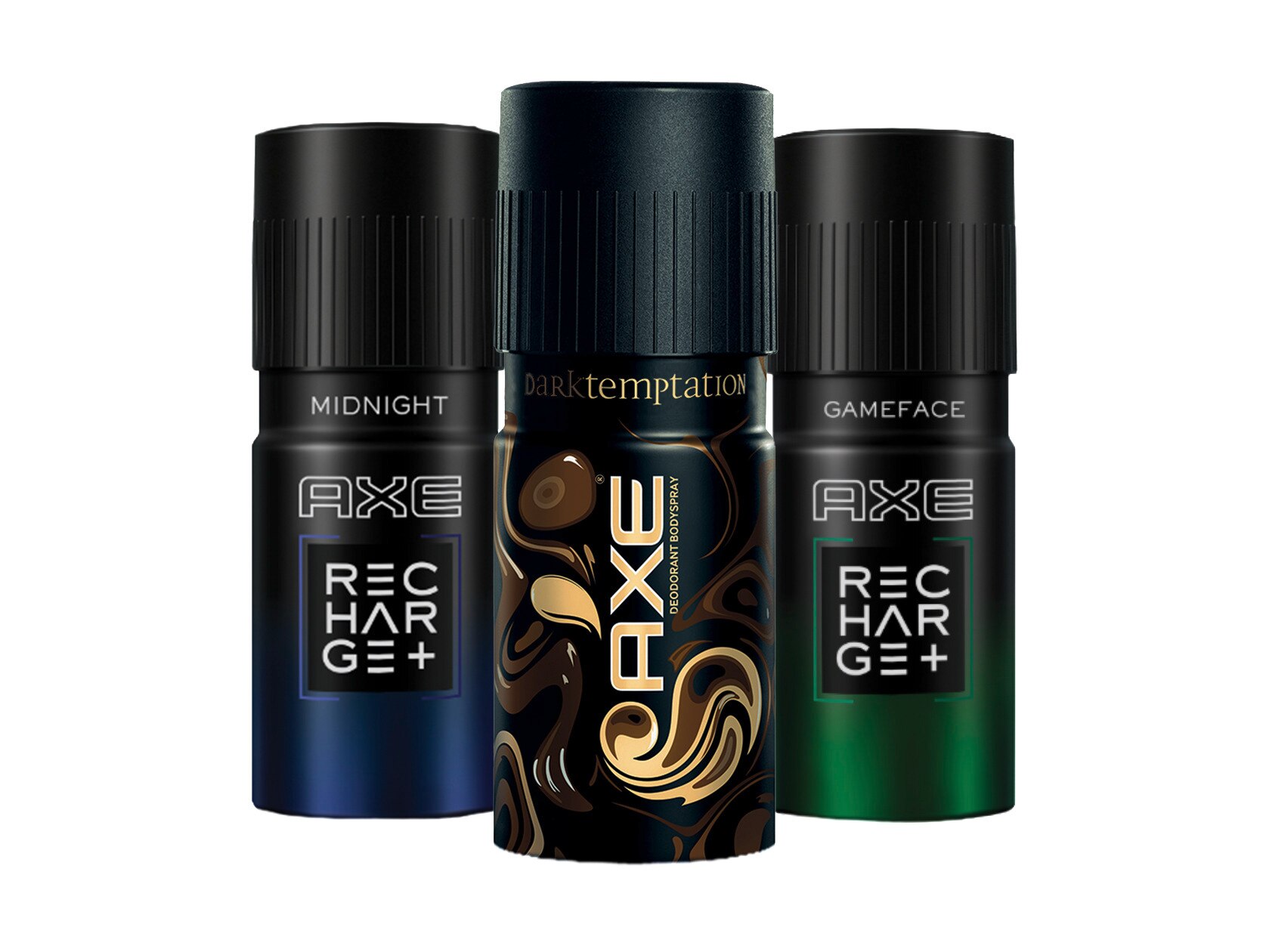 Axe डिओडोरेंट का एक सिलेक्शन।