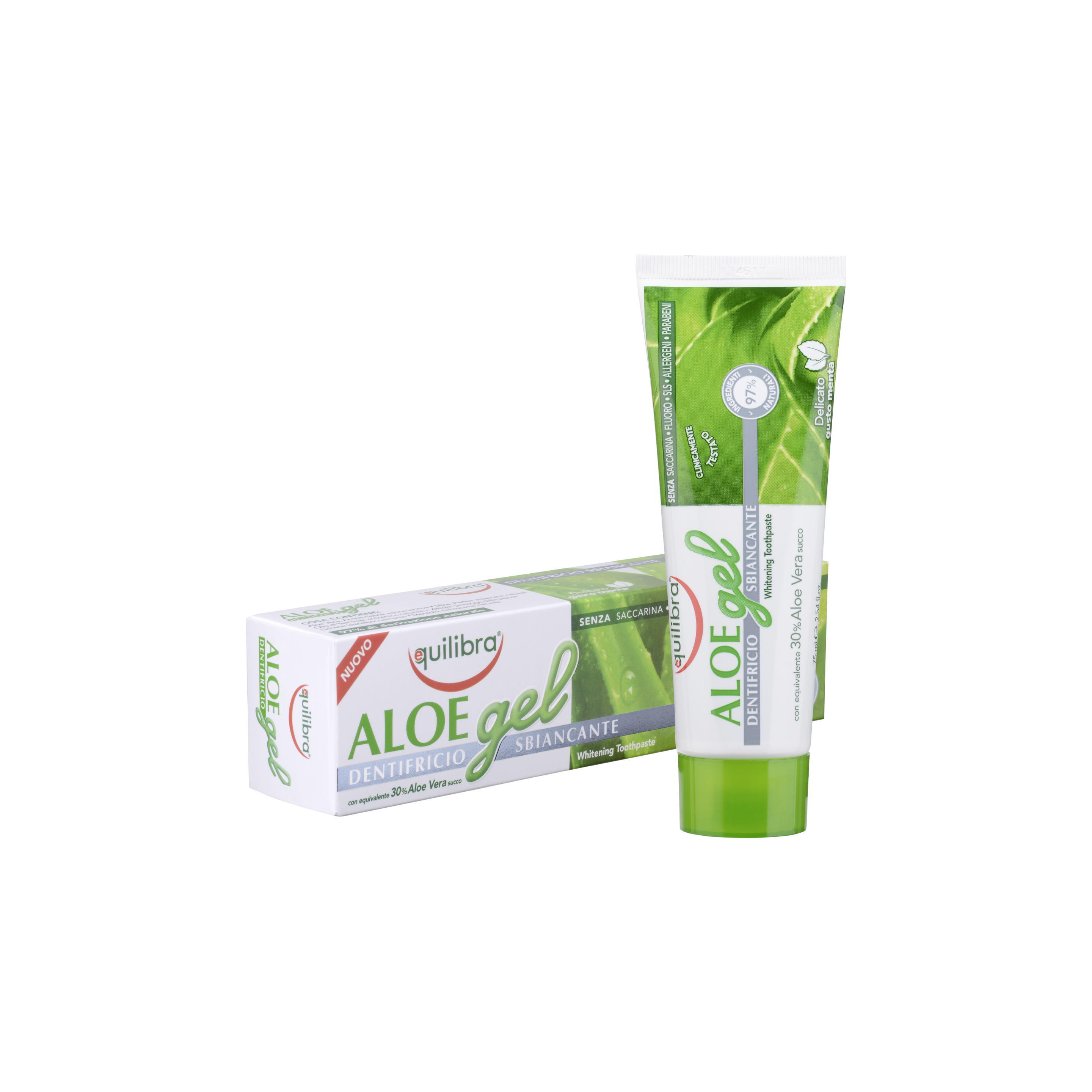 Aloe Gel Dentifricio Sbiancante Equilibra<sup>®</sup>  - Tubo da 75 ml