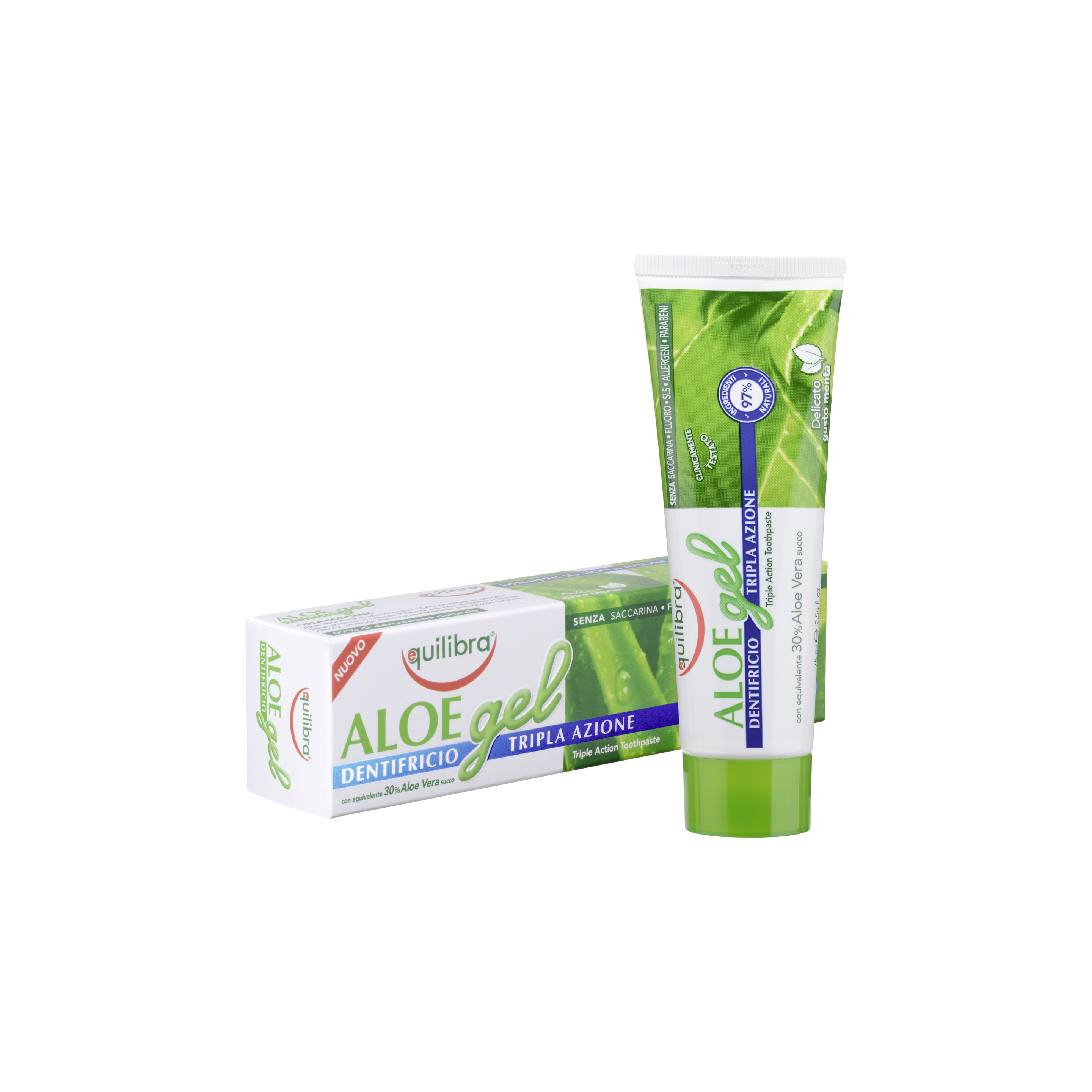 Aloe Gel Dentifricio Tripla Azione Equilibra<sup>®</sup>  - Tubo da 75 ml
