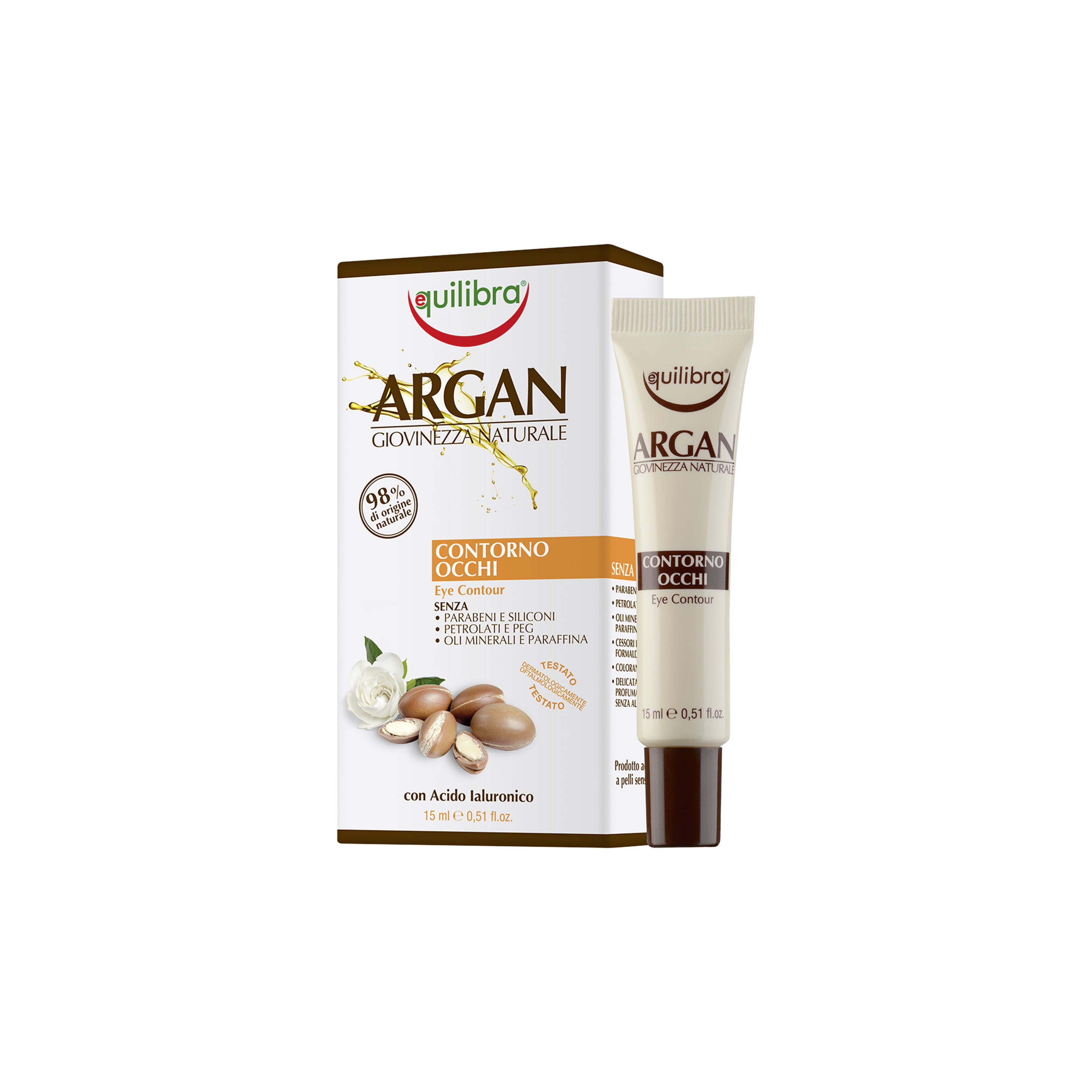 Argan Contorno Occhi Equilibra<sup>®</sup> - Tubo da 15 ml + astuccio