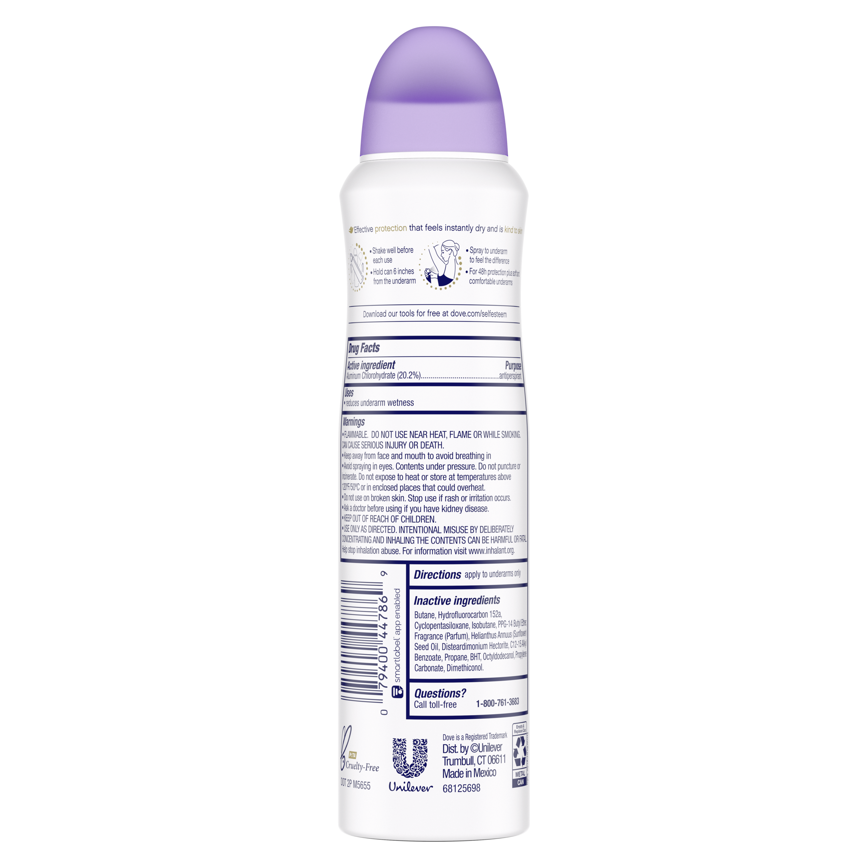 Dove Antiperspirant Deodorant Lavender Fresh 3.8oz