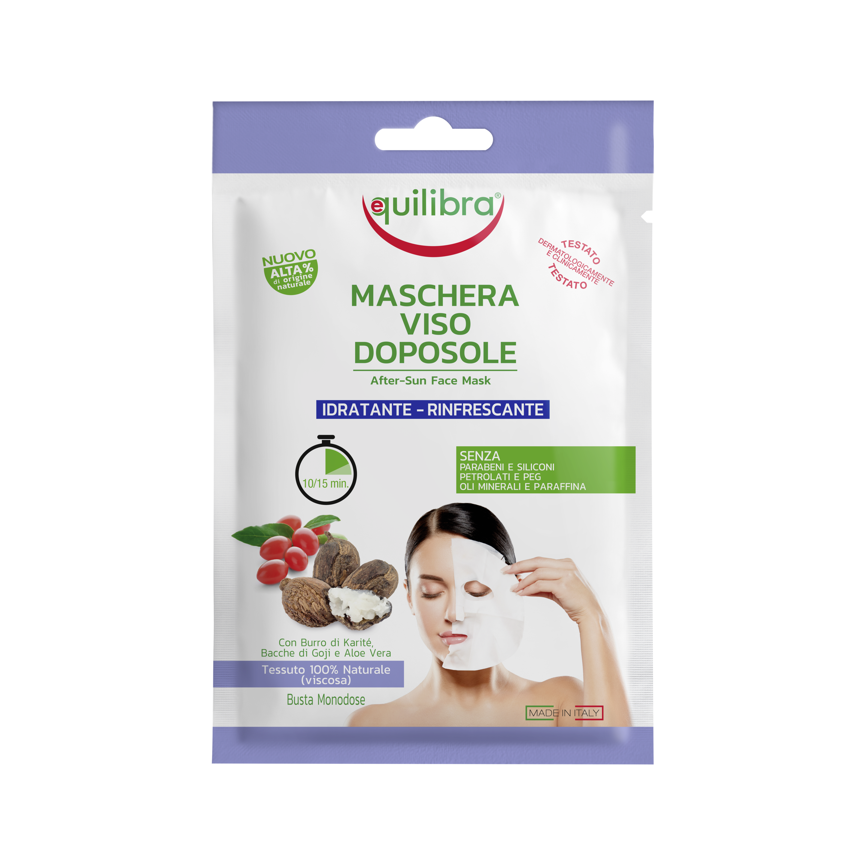 Maschera Viso Doposole Equilibra<sup>®</sup>  - Busta monodose