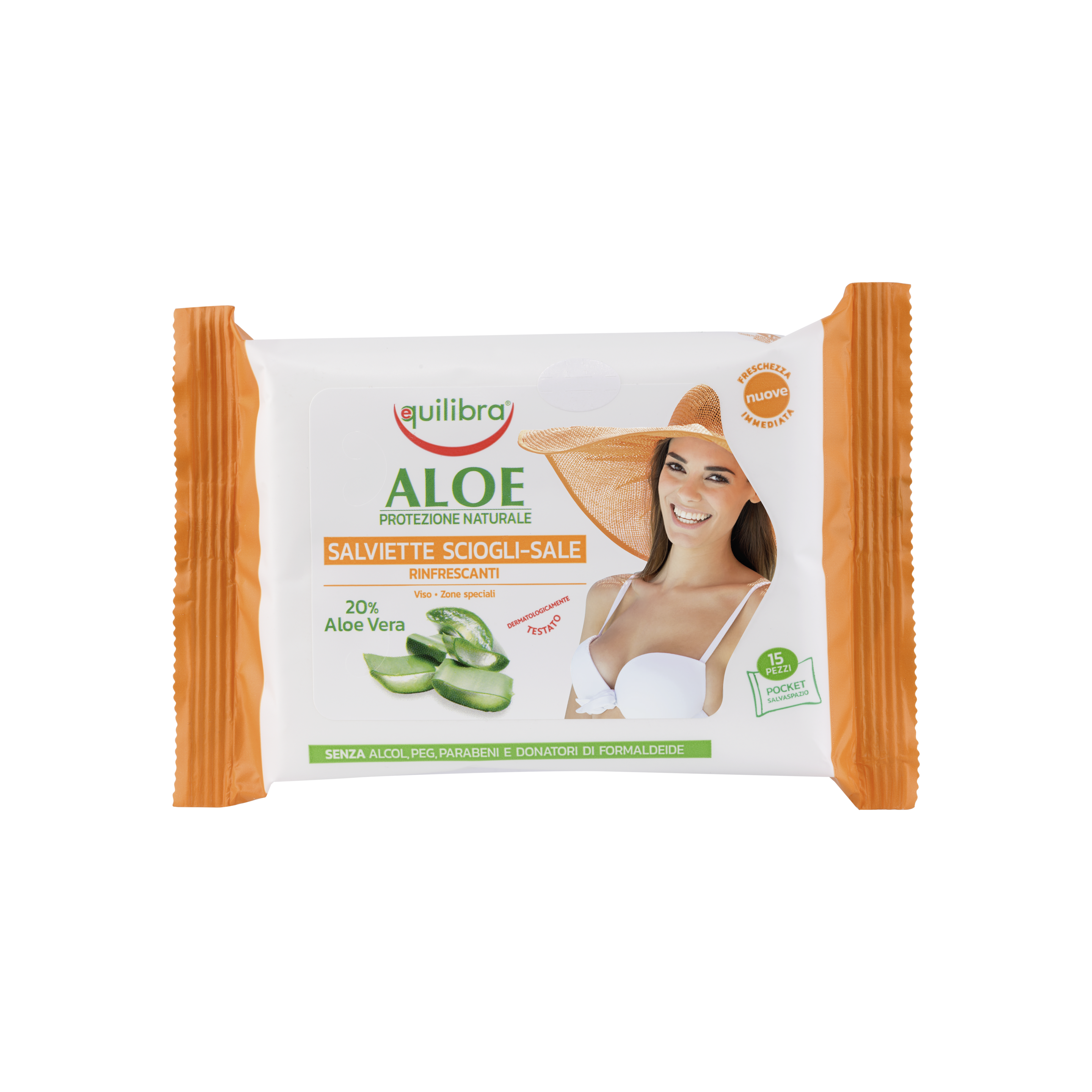 Aloe Salviette Sciogli-Sale Equilibra<sup>®</sup>  - Confezione da 15 salviette