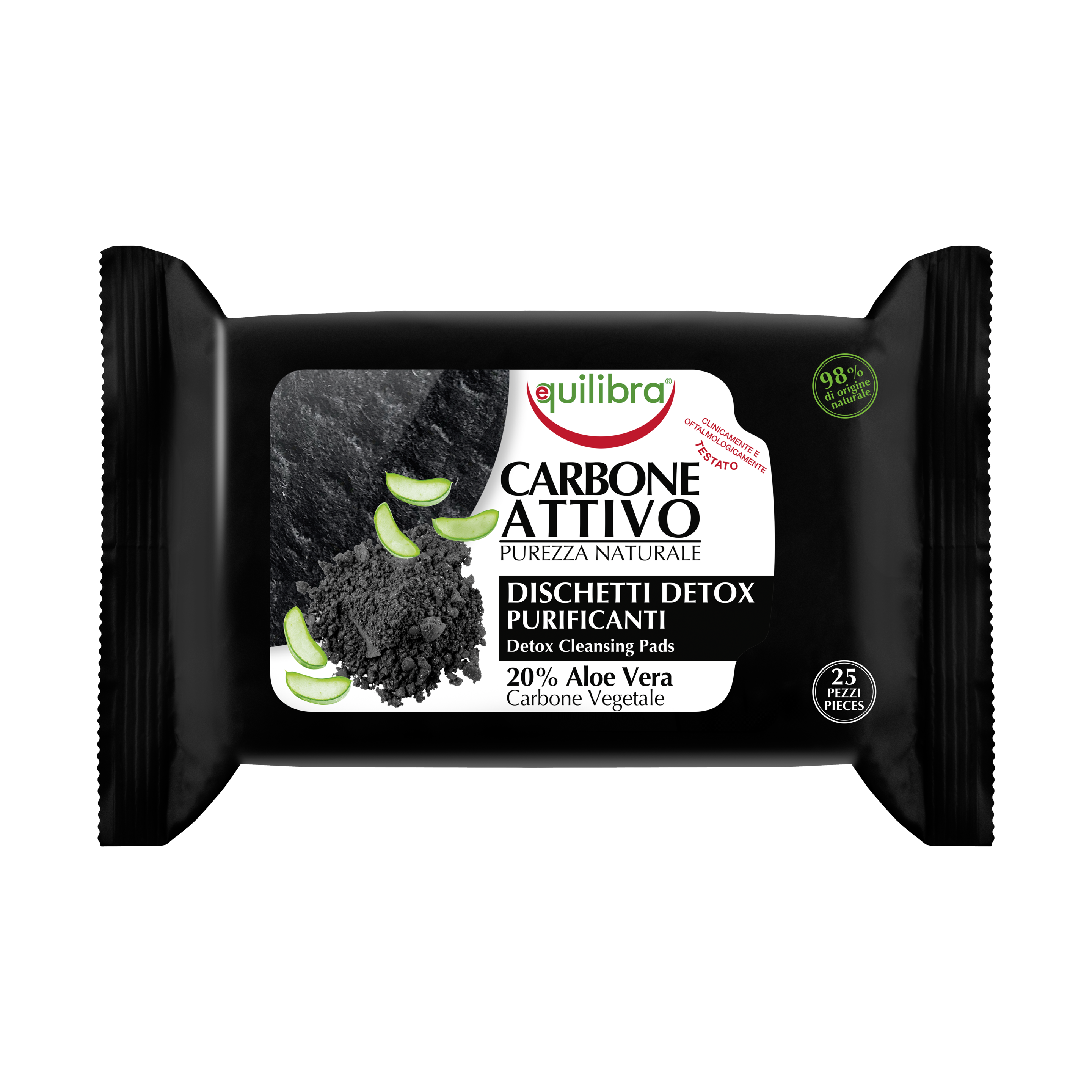 Carbone Attivo Dischetti Detox Purificanti Equilibra<sup>®</sup>  - Confezione da 25 pezzi