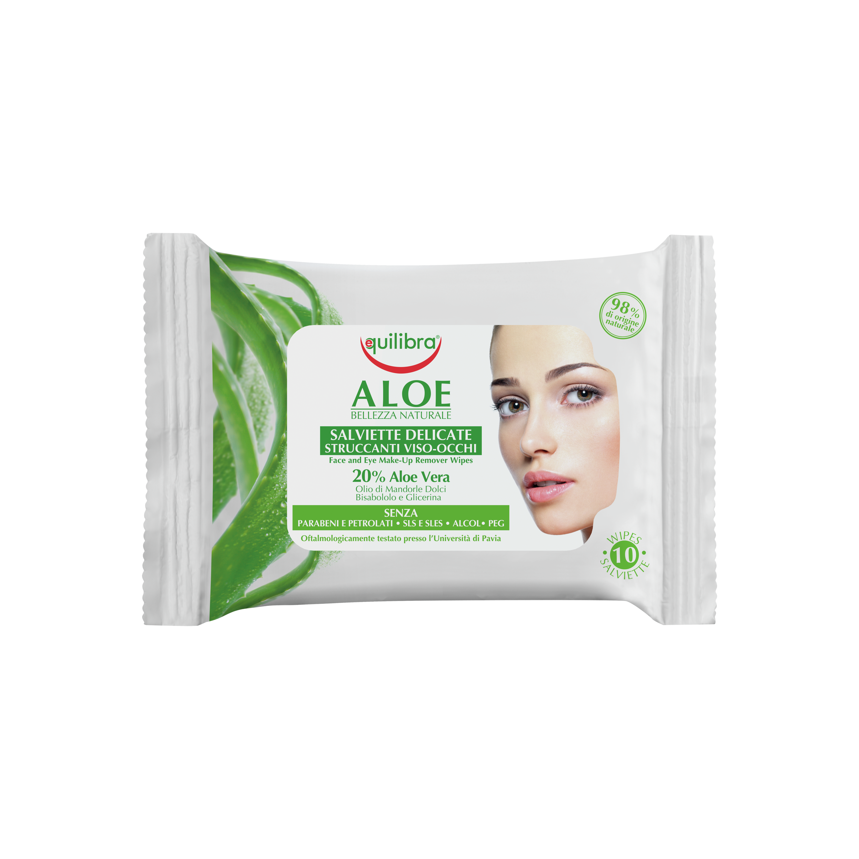 Aloe Salviette Delicate Minitaglia Equilibra<sup>®</sup>  - Confezione da 10 salviette