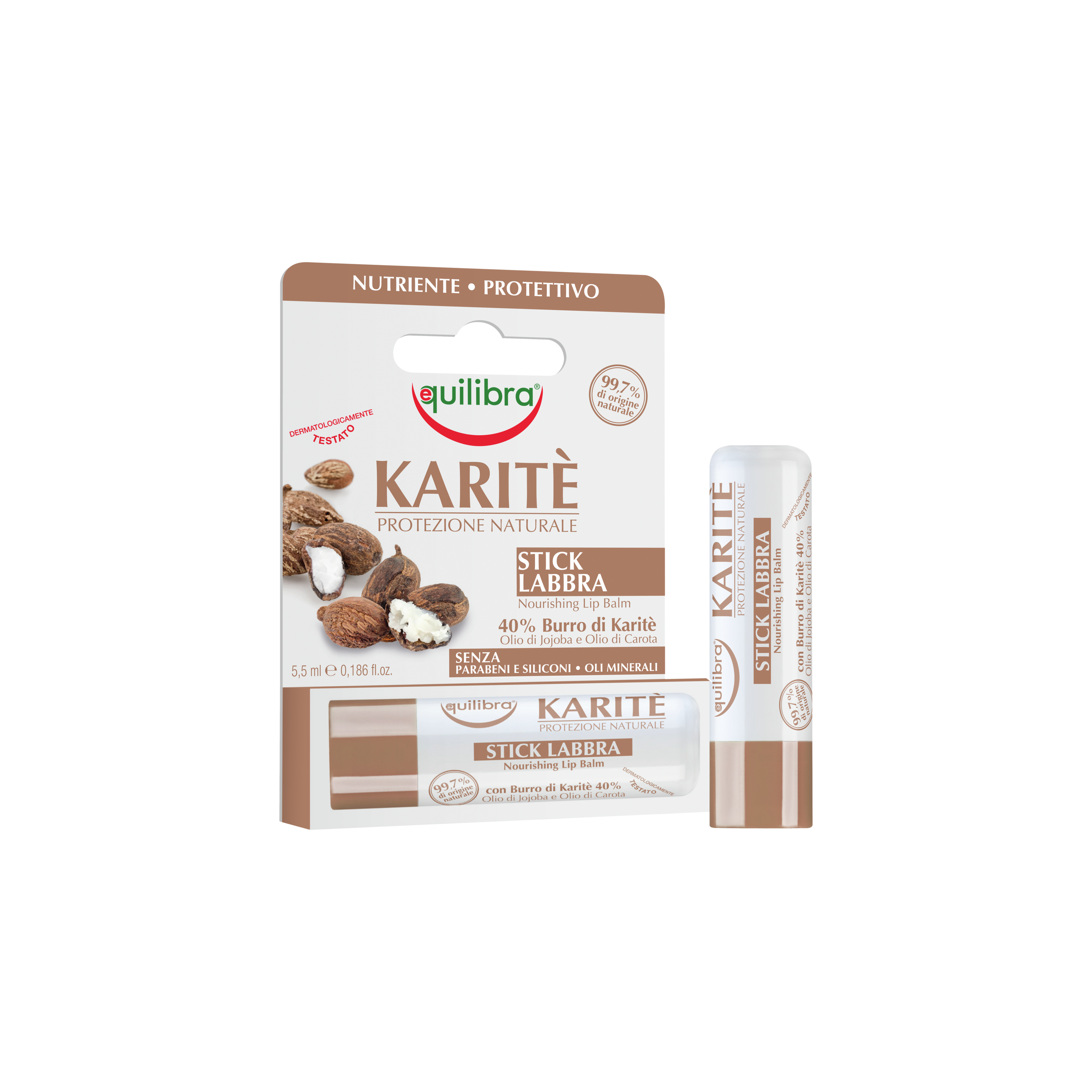 Karité Stick Labbra Equilibra<sup>®</sup>  - Stick astucciato da 5
