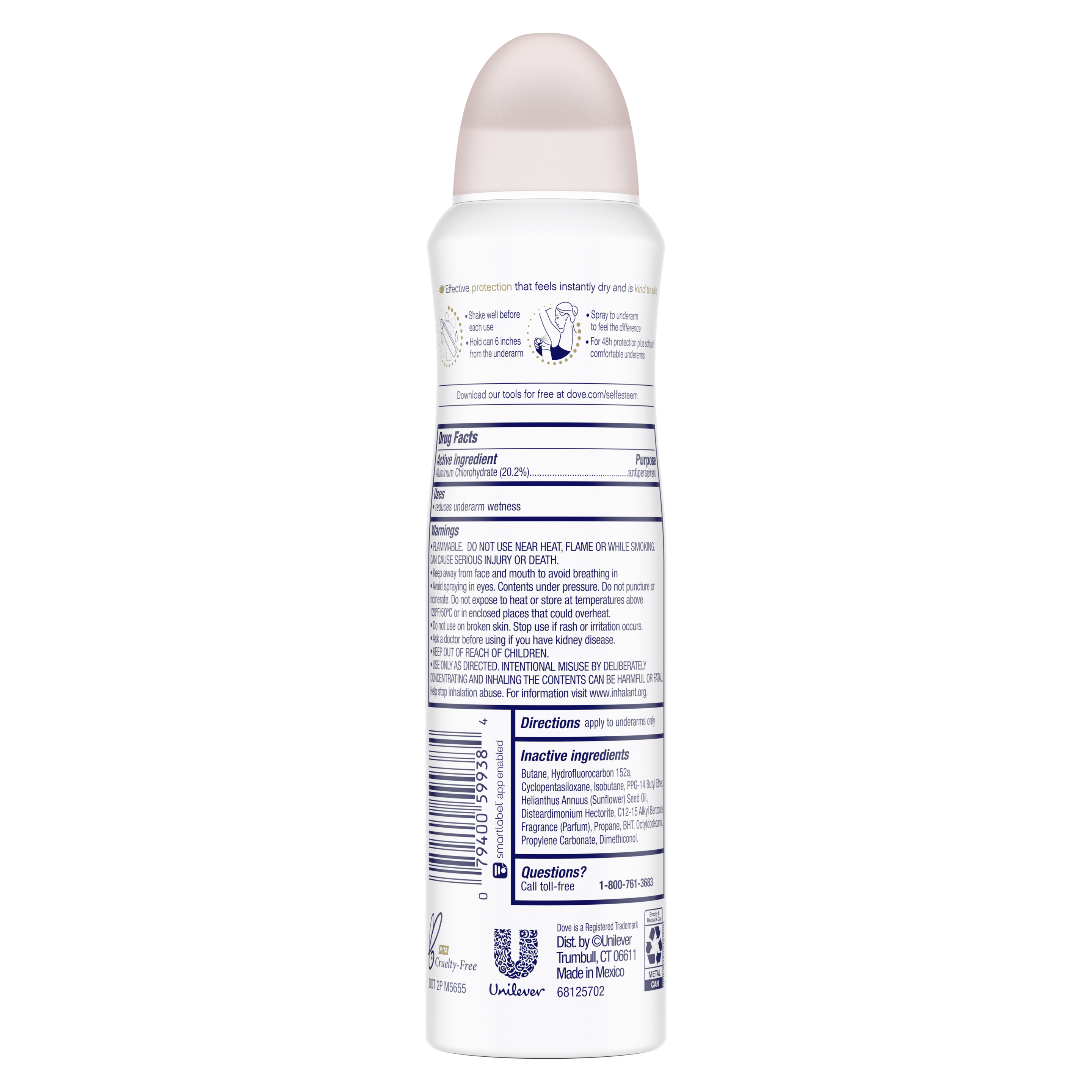 Advanced Care Dry Spray Antiperspirant Deodorant Powder Soft